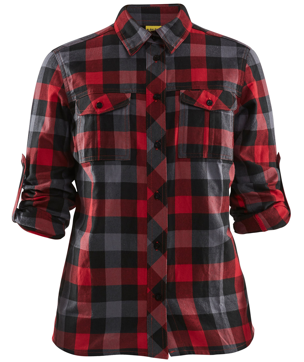 Bl&aring;kl&auml;der flanellskjorta dam, R&ouml;d/Svart