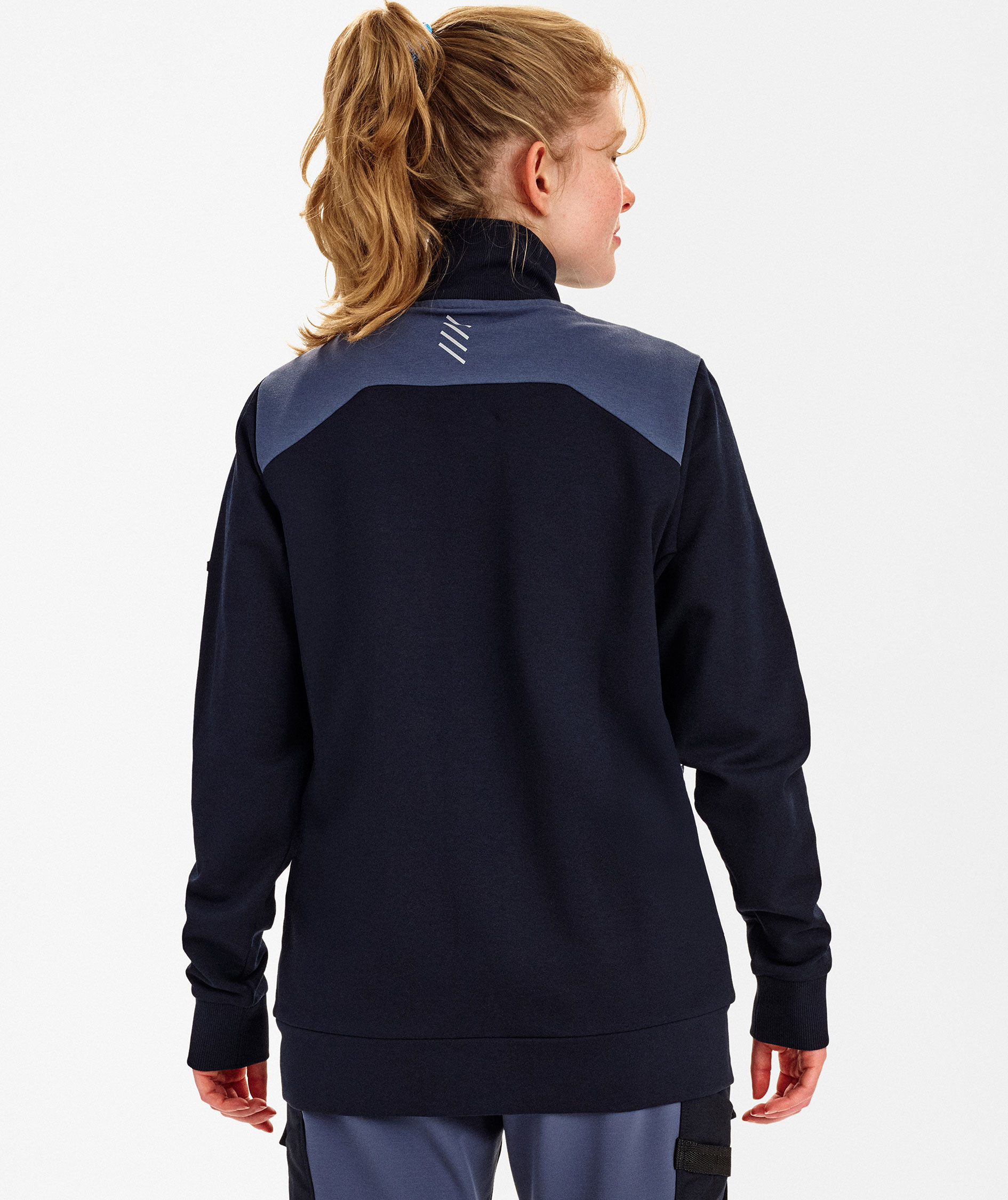 Engel Entire dame sweat cardigan, Deep Blue/Dark Sea, large image number 4