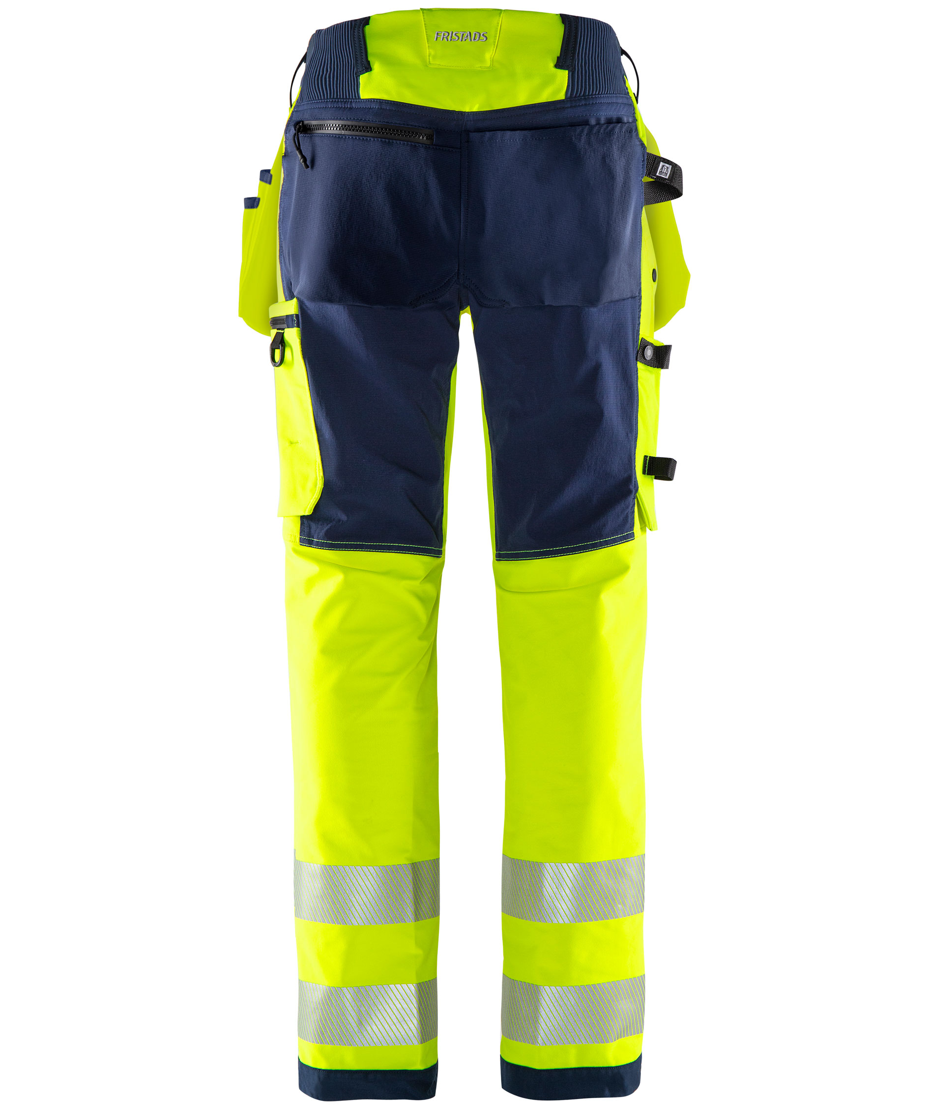 Fristads Green hantverksbyxa 2644 GSTP full stretch, Varsel yellow/marinbl&aring;, large image number 2