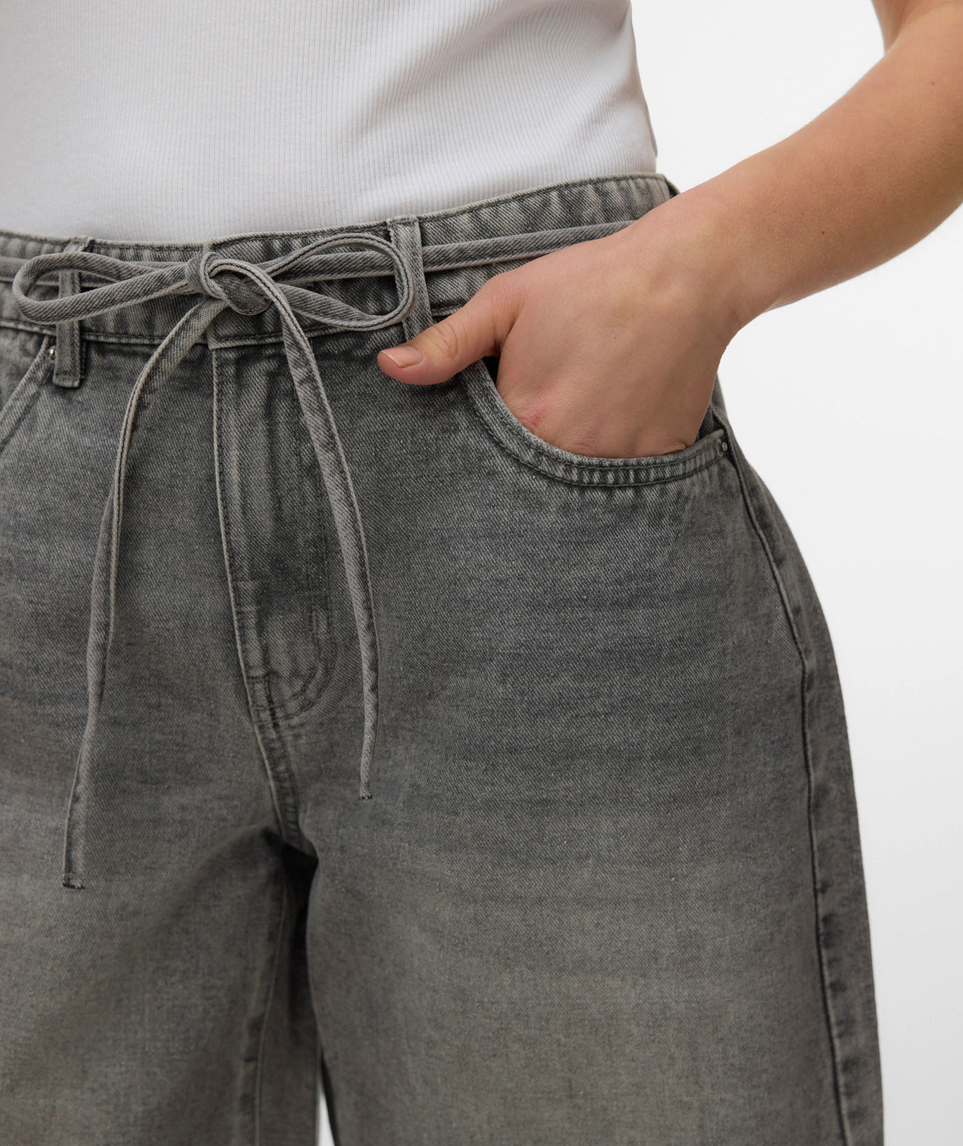 Vero Moda VMWIEN dame denimshorts, Light Grey Denim, large image number 3