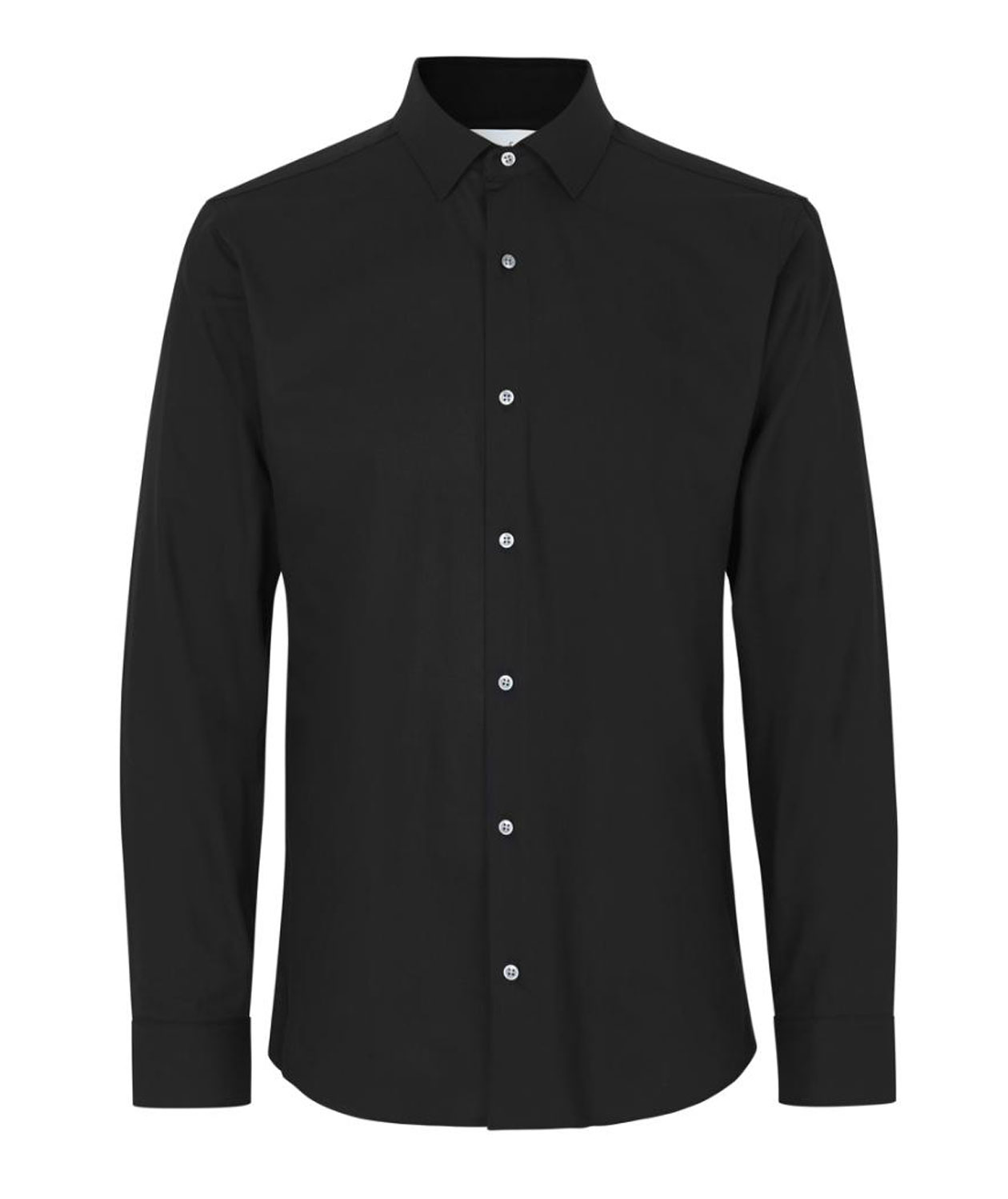 Seven Seas hybrid Slim fit skjorta, Svart, Svart, swatch