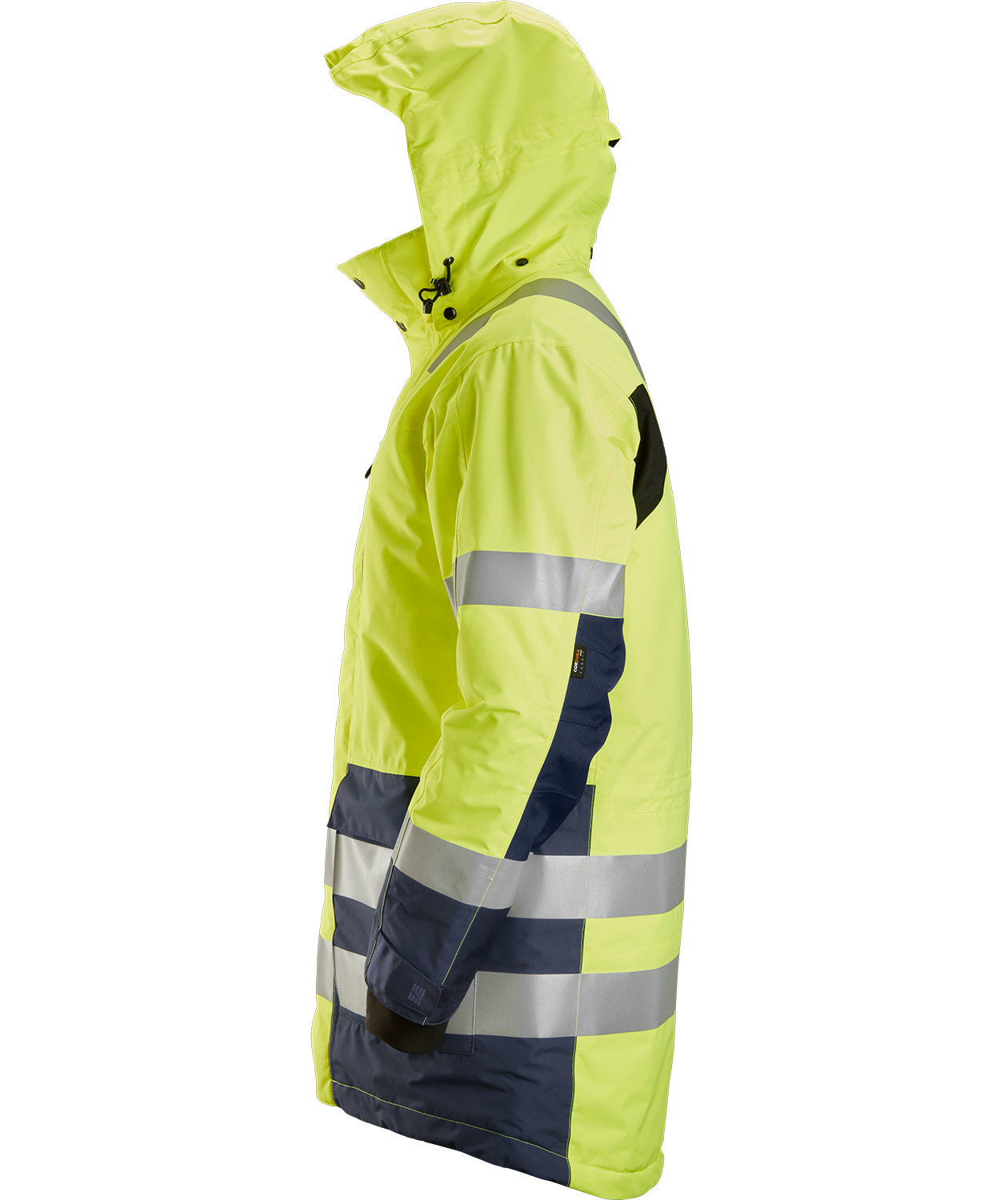 Snickers AllroundWork Winterparka 1830, Hi-vis gelb/marine, large image number 2