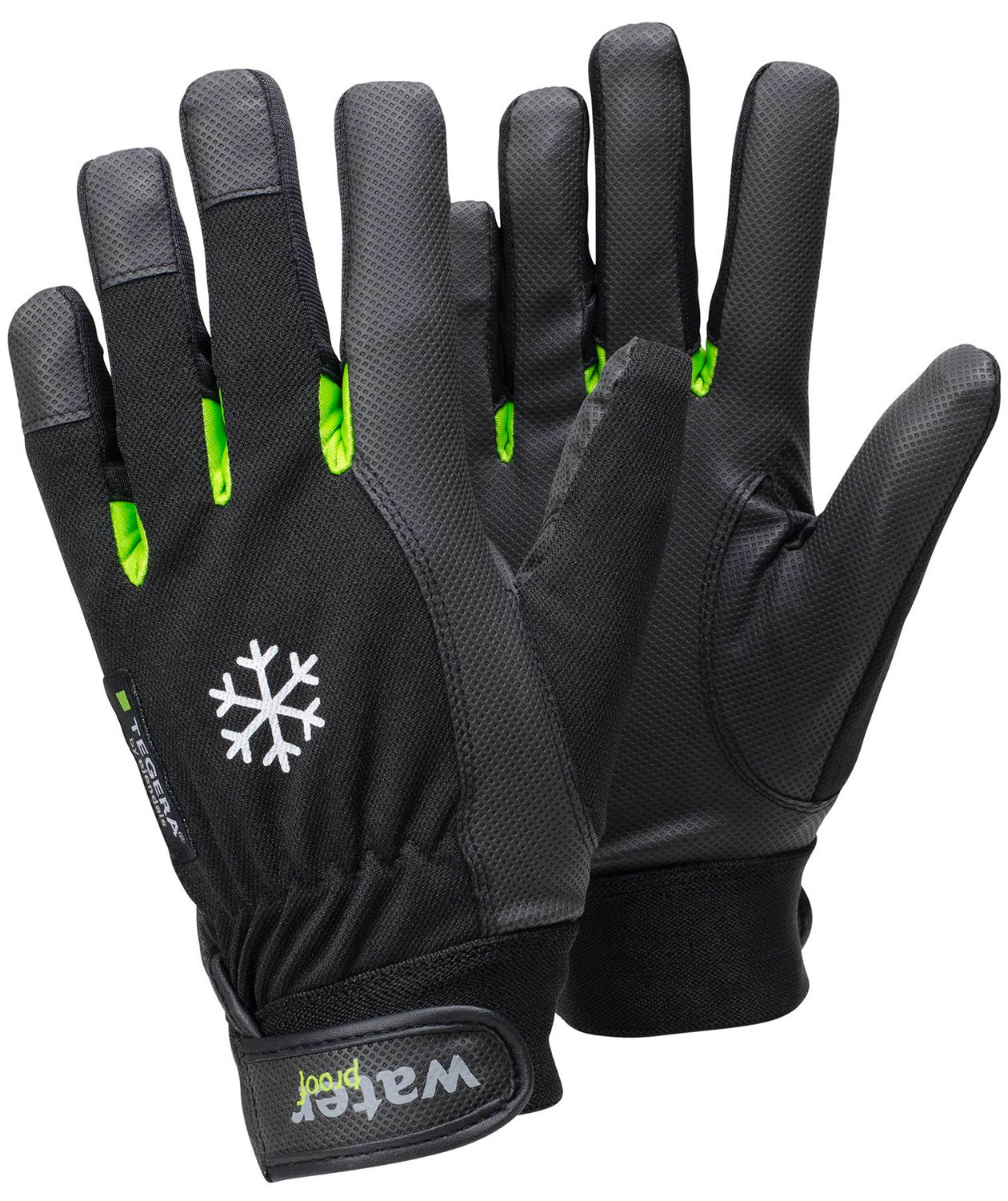 Tegera 517 vinter arbejdshandsker, Sort/Gr&oslash;n