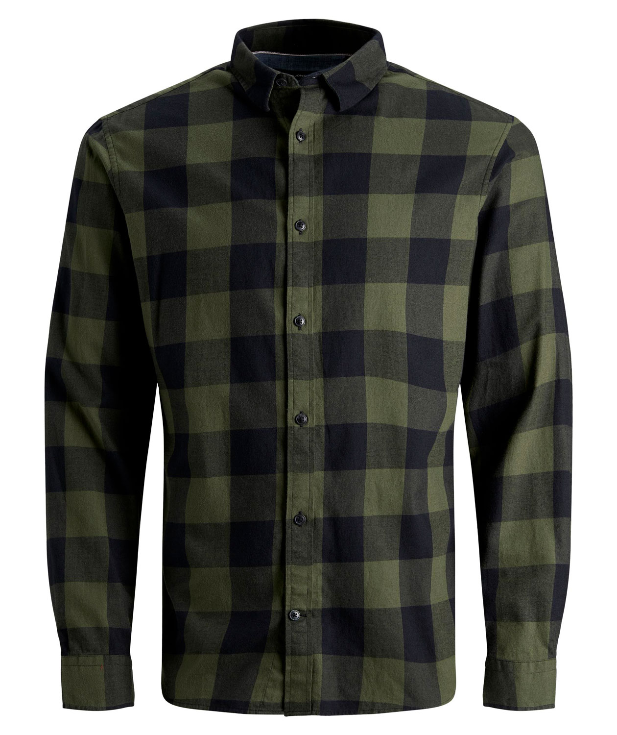 Jack & Jones JJEGINGHAM Slim fit twill skogsarbetare skjorta, Dusty Olive