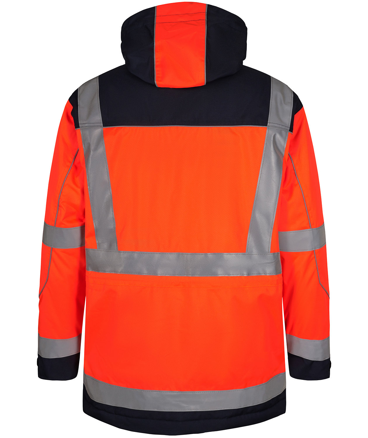 Engel vinter parkas, Varsel Orange/Marinbl&aring;