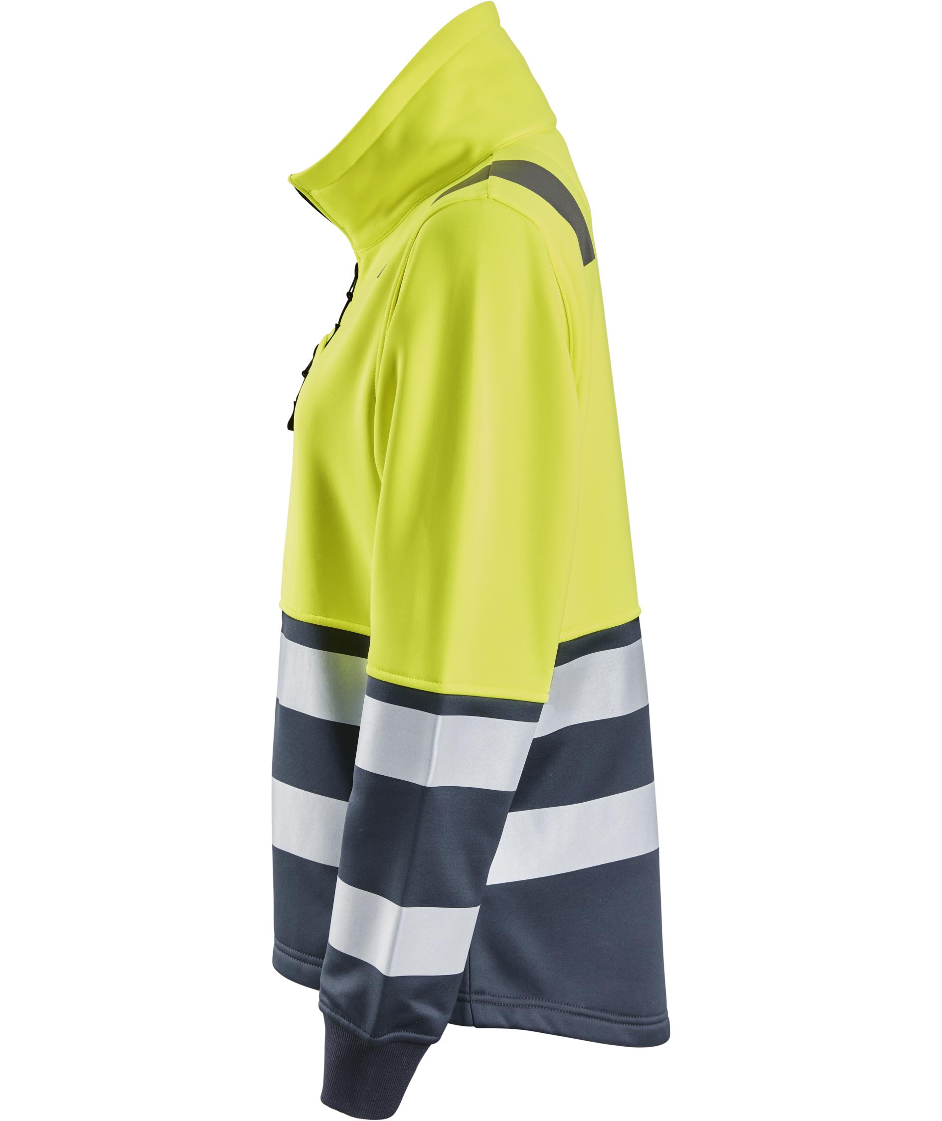 Snickers women's sweat jacket 8073, Hi-Vis Yellow/Navy, large image number 3