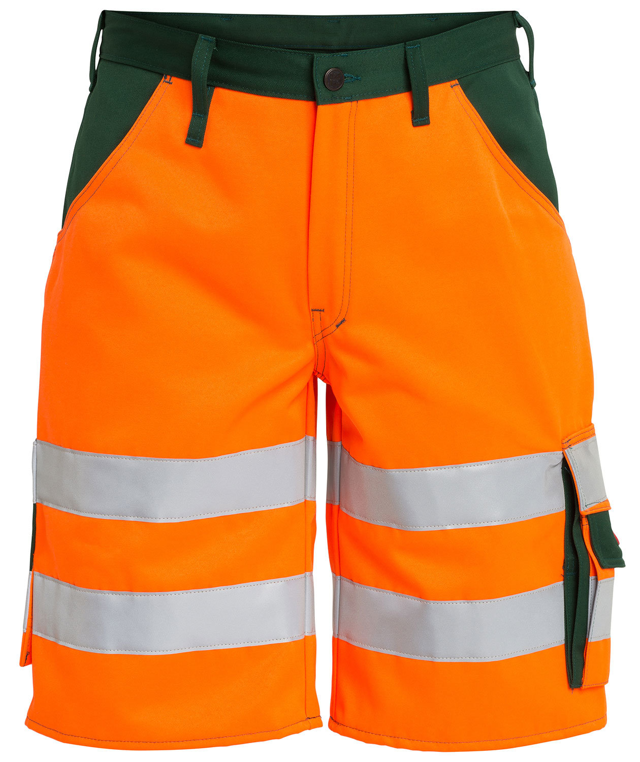 Engel arbejdsshorts, Hi-vis Orange/Gr&oslash;n