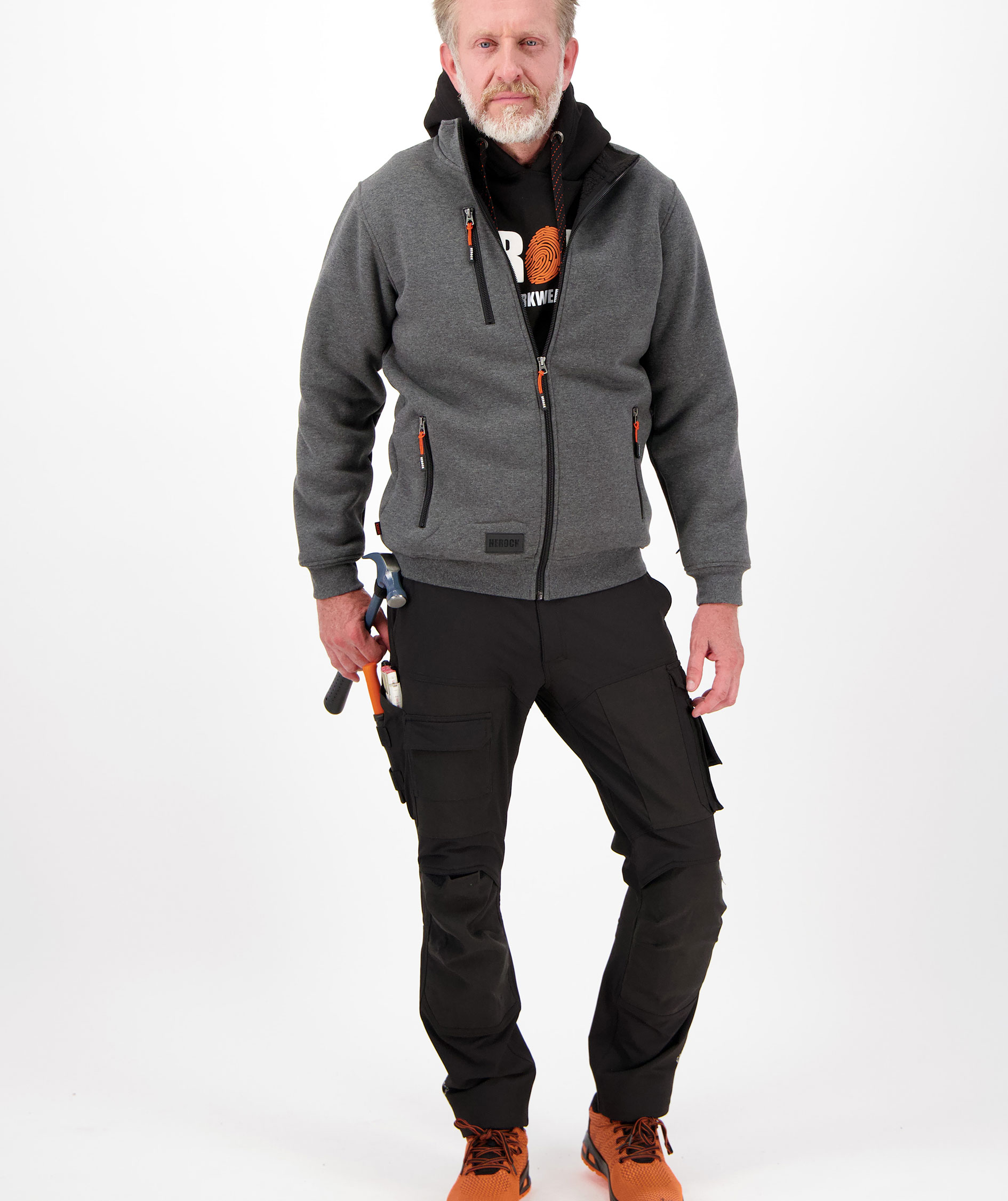 HEROCK Otar cardigan, Dark Heather Grey