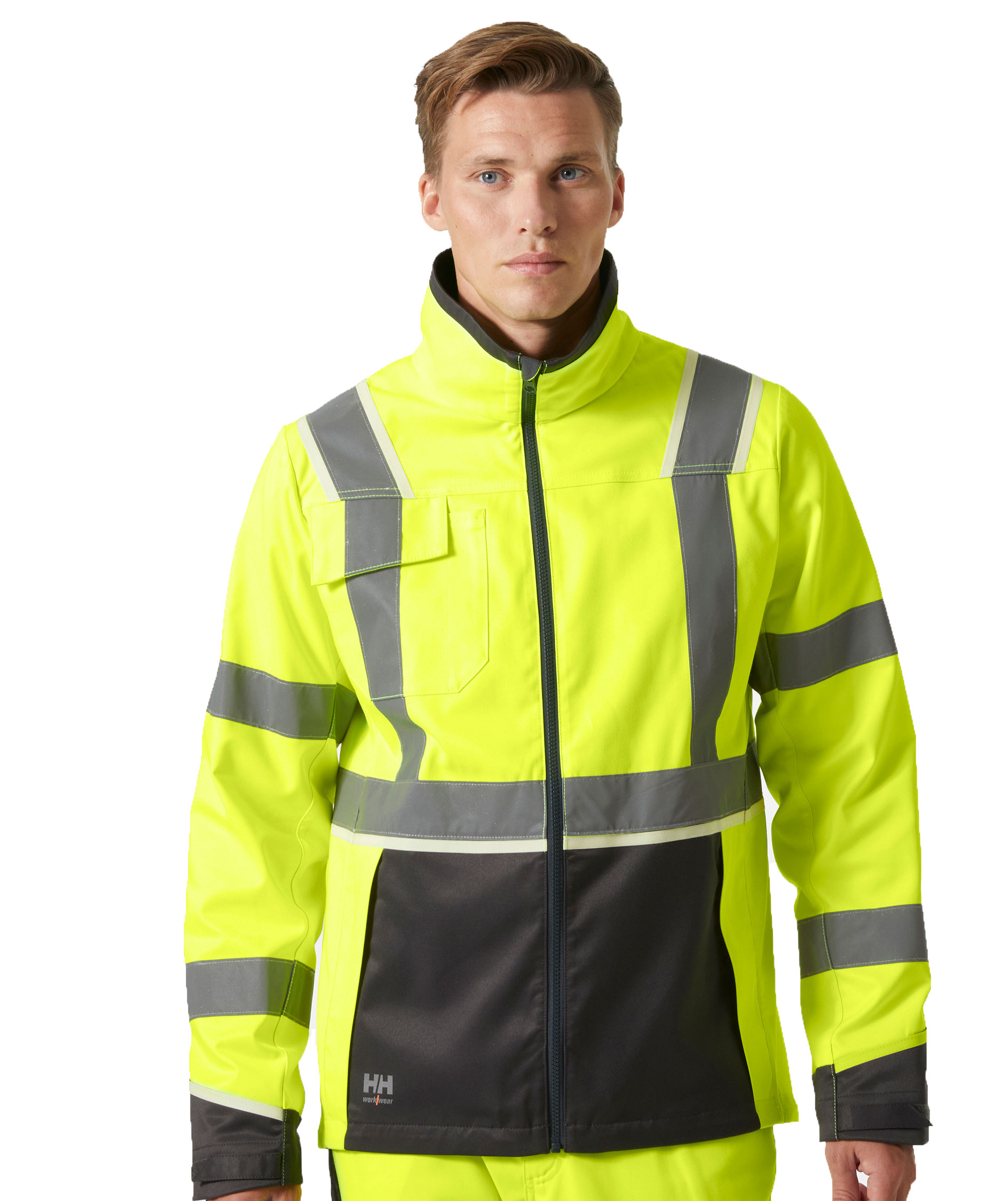 Helly Hansen UC-ME arbetsjacka, Varsel Gul/Ebony, large image number 1