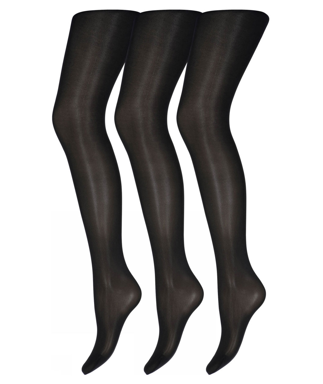 Decoy 3-pack tights 60 denier, Djup svart