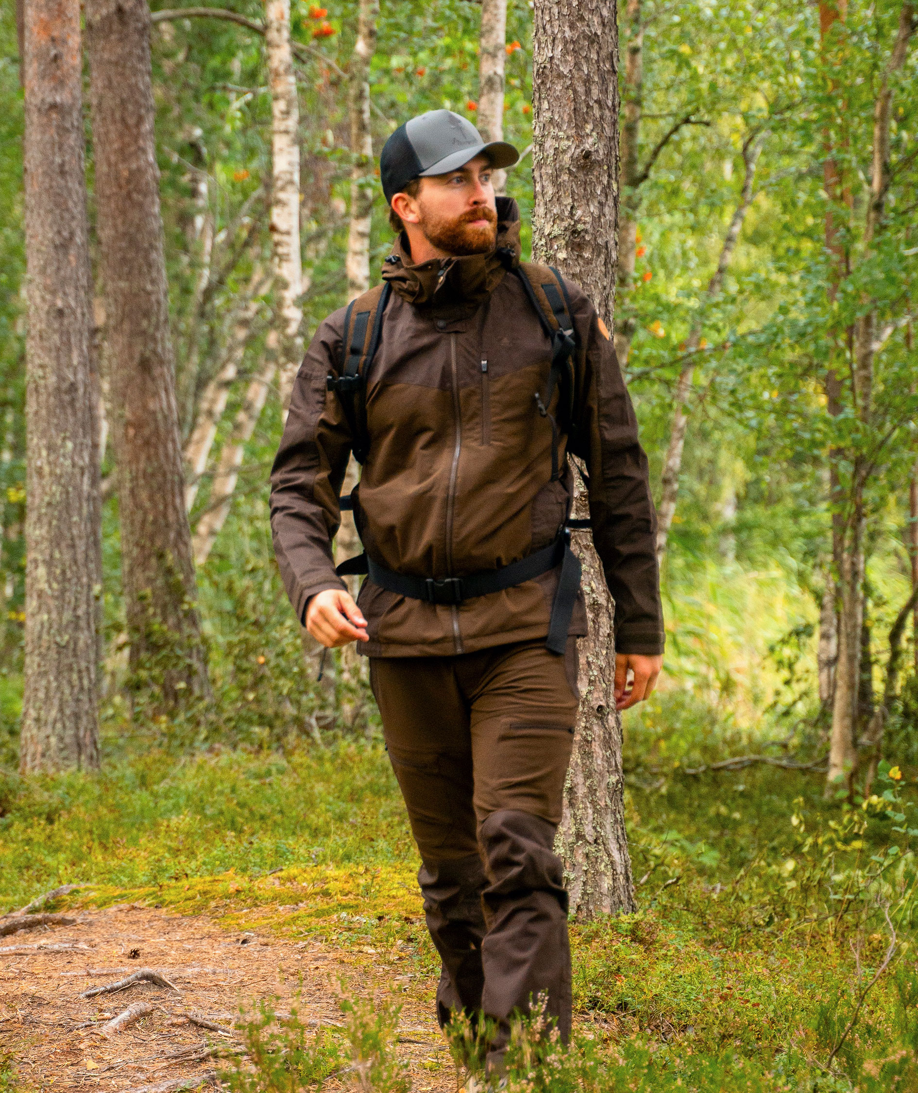 Pinewood Finnveden Hybrid bukser, Dark brown, large image number 7