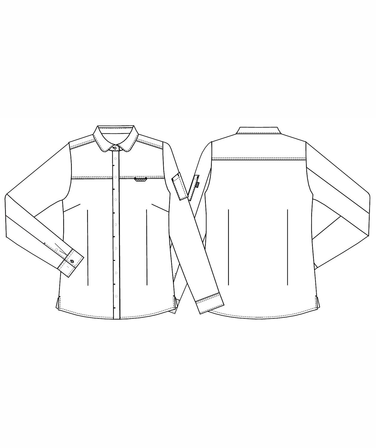 Kentaur modern fit serveringsskjorta dam, Chambray Gr&aring;, large image number 2