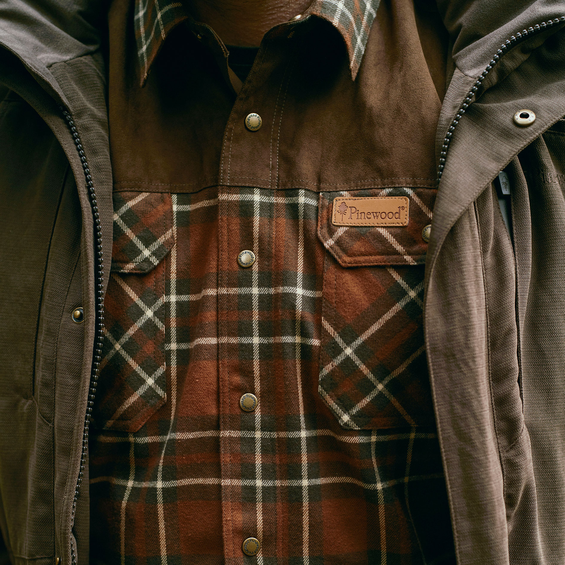 Pinewood Douglas foret skovmandsskjorte, Nougat/Beige, large image number 5