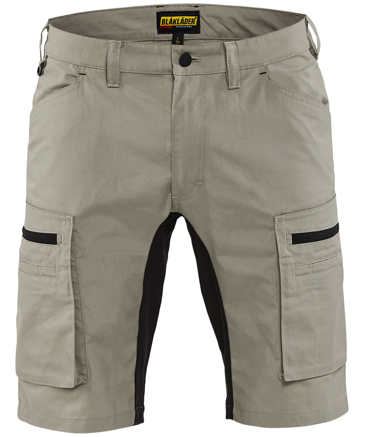 Bl&aring;kl&auml;der Unite arbejdsshorts, Sand/Sort