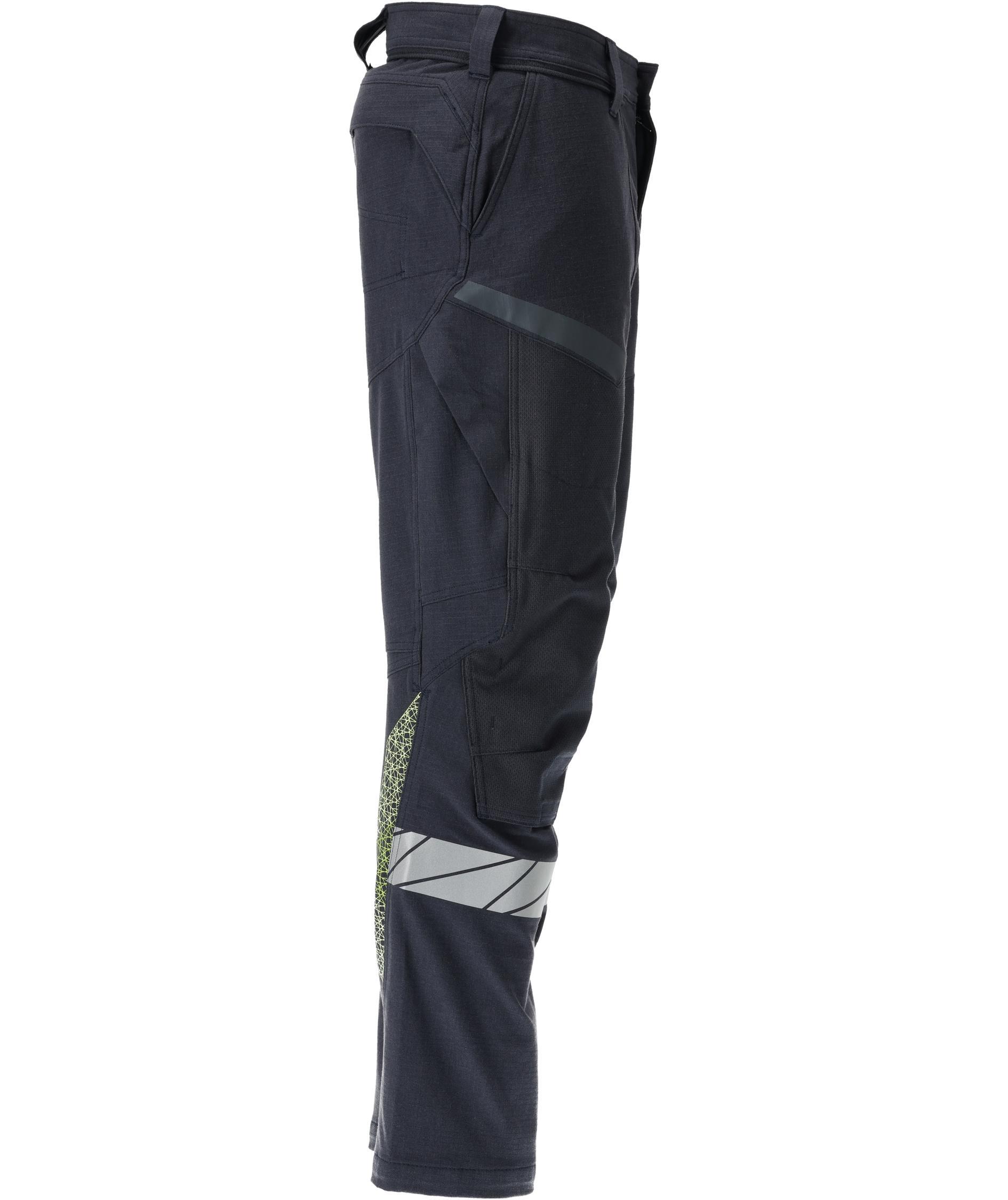 Mascot Accelerate Multisafe Arbeitshose full stretch, Dunkel Marine/Hi-Vis Gelb, large image number 2