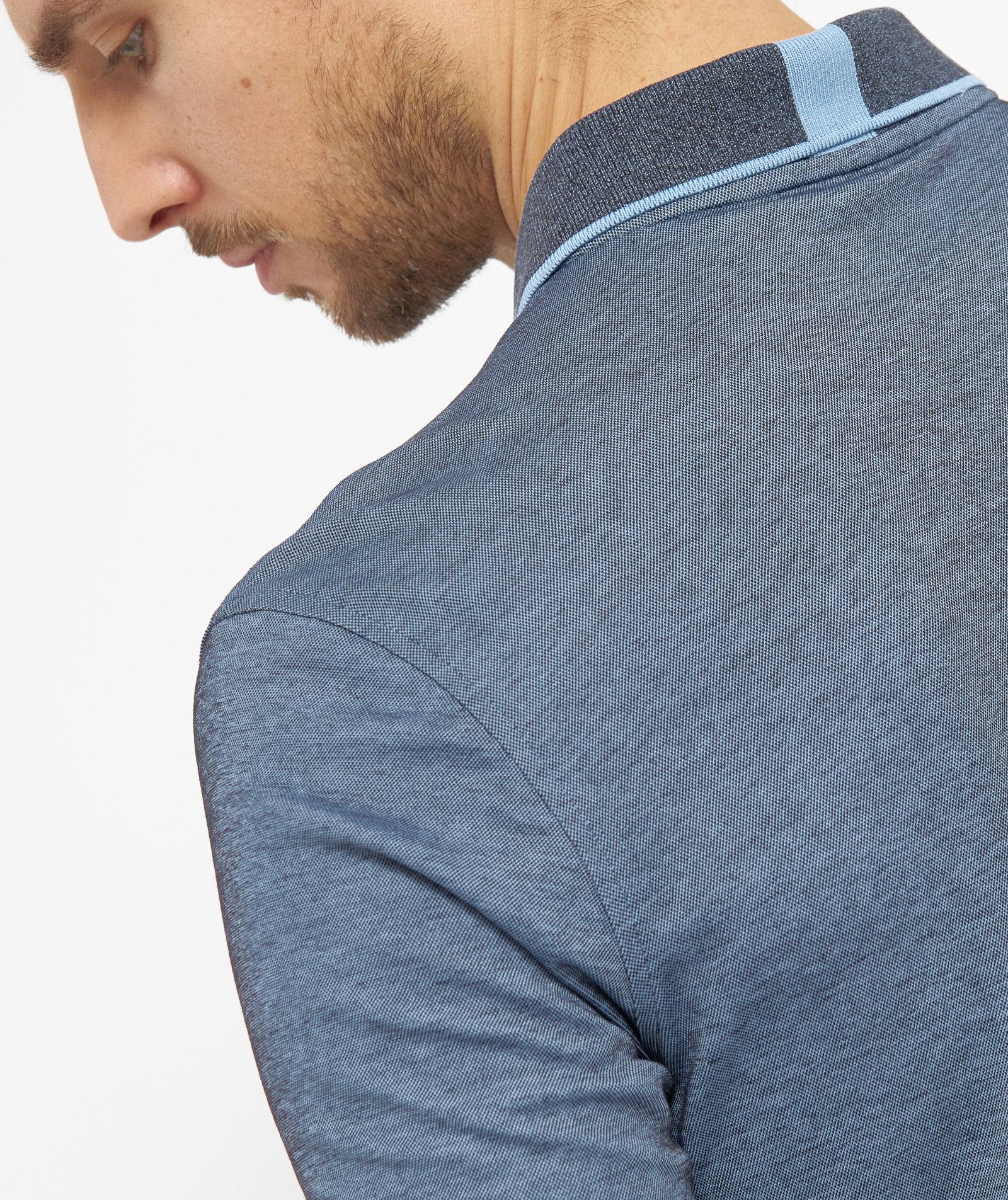 Belika Valencia polo T-skjorte, Navy melange, large image number 4