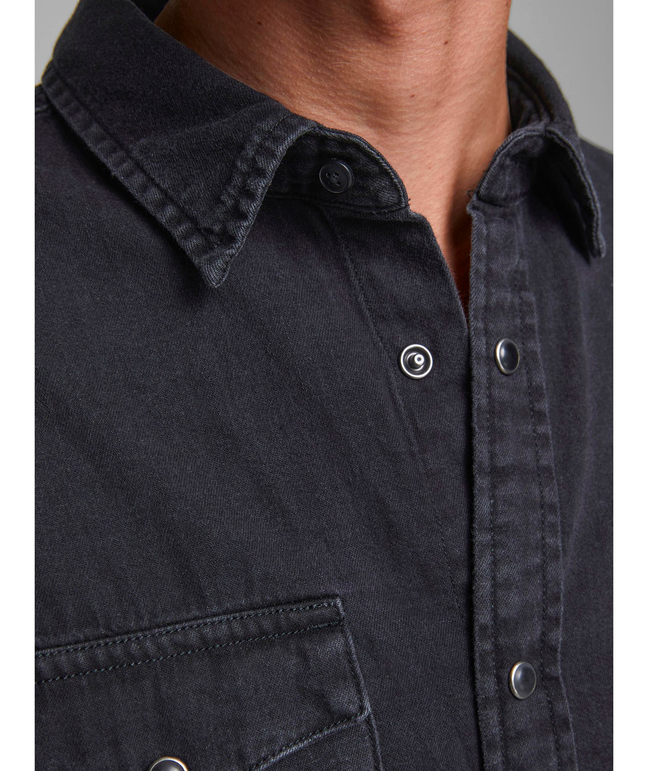 Jack & Jones JJESHERIDAN Slim fit Hemd, Schwarz Denim, large image number 2