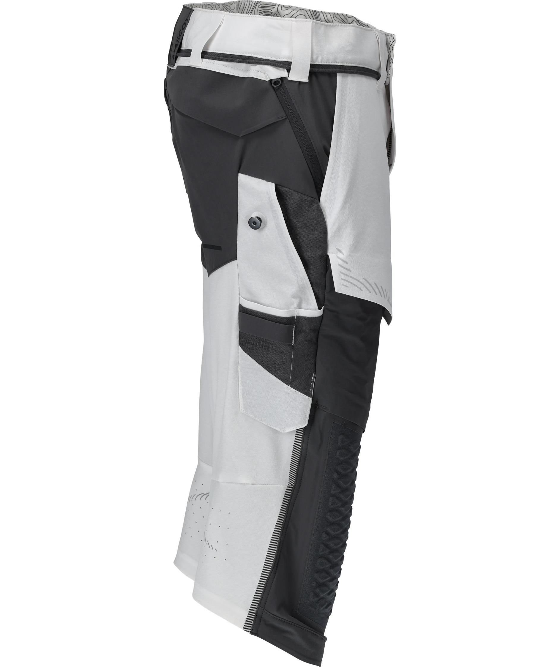 Mascot Customized arbeidsknickers full stretch, Hvit/Stengr&aring;, large image number 2