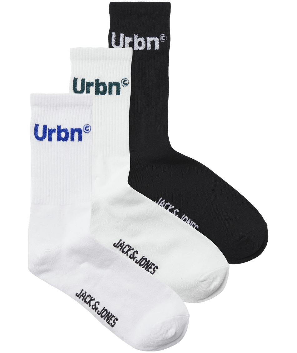 Jack & Jones JACURBN 3-pack tennisstrumpor, Deep Teal