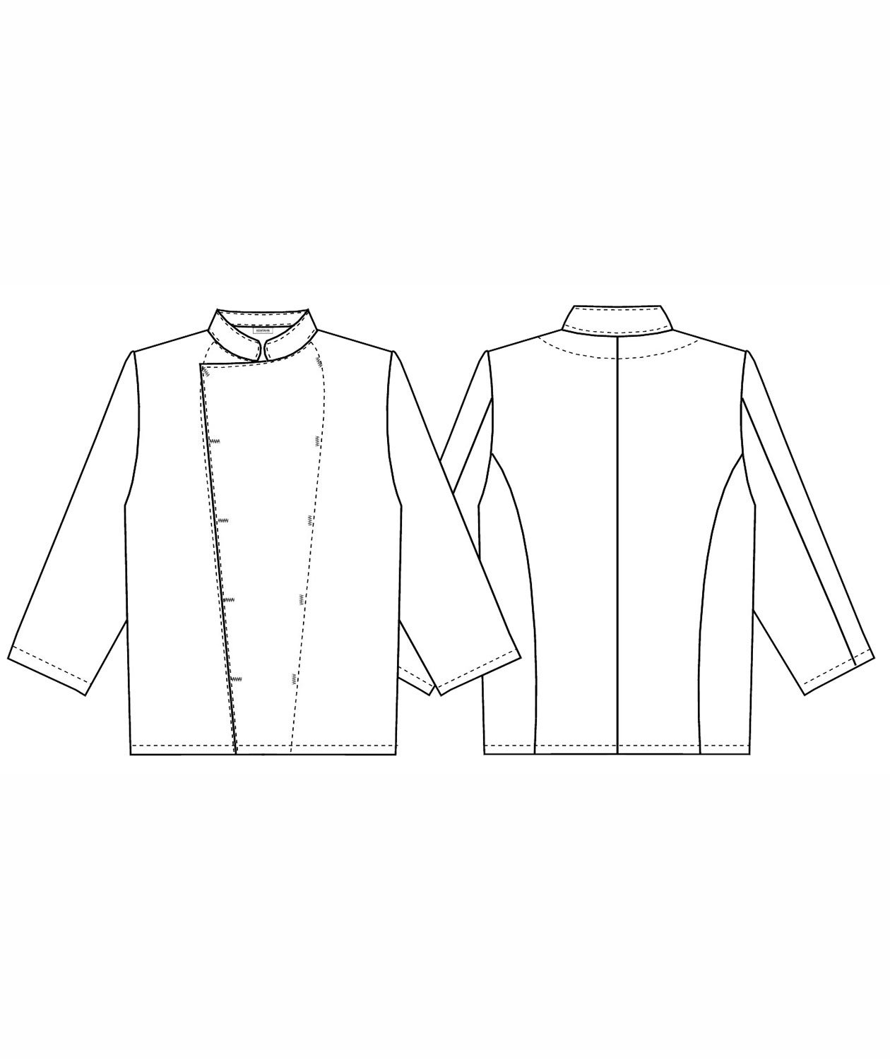 Kentaur chefs jacket without buttons, White, large image number 2