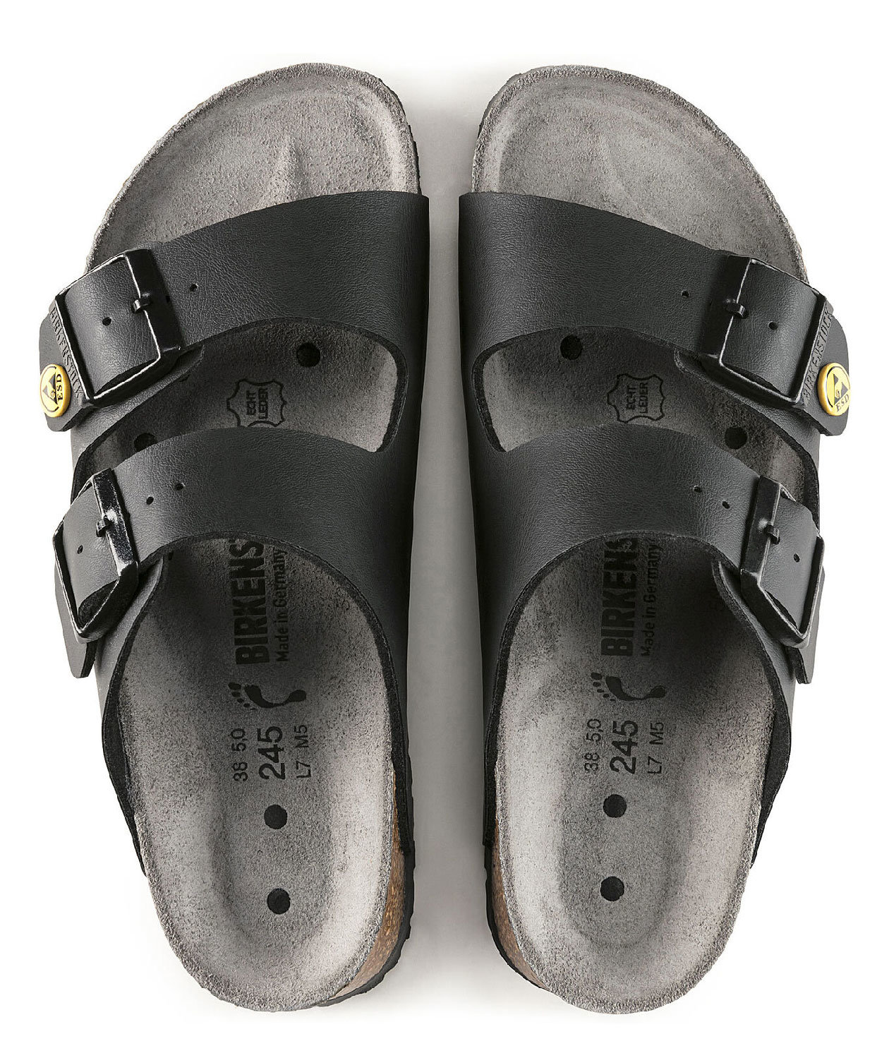 Birkenstock Arizona ESD Regular Fit Sandalen, Schwarz, large image number 2