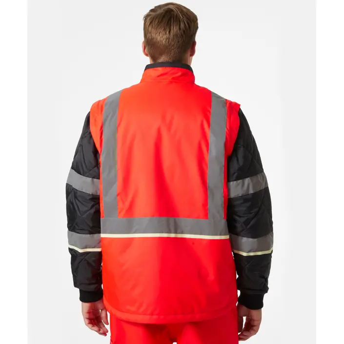 Helly Hansen UC-ME 2-i-1 insulator jakke, Hi-Vis Rød/Ebony, large image number 4