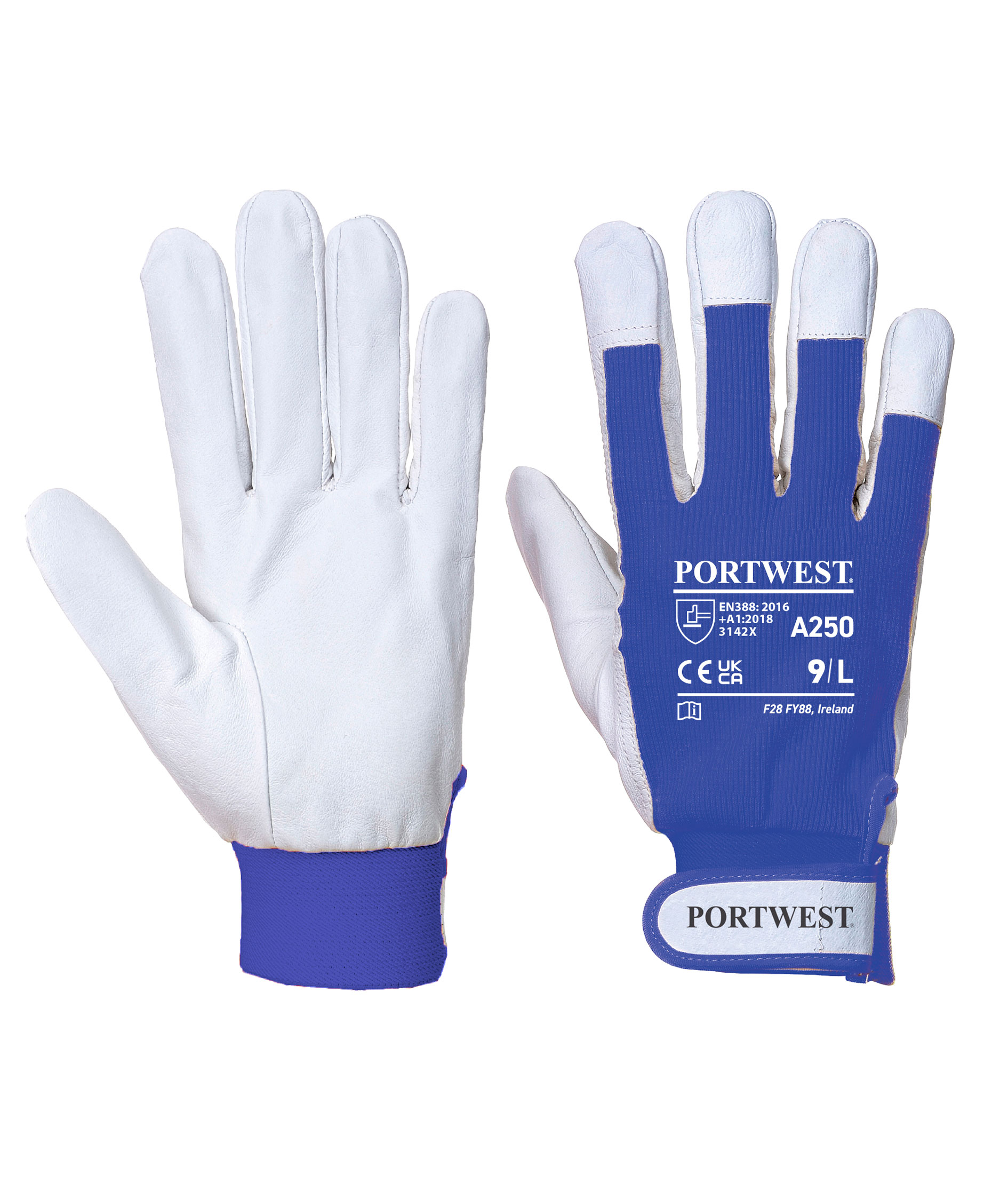 Portwest A250 Tergsus arbetshandskar, Bl&aring;