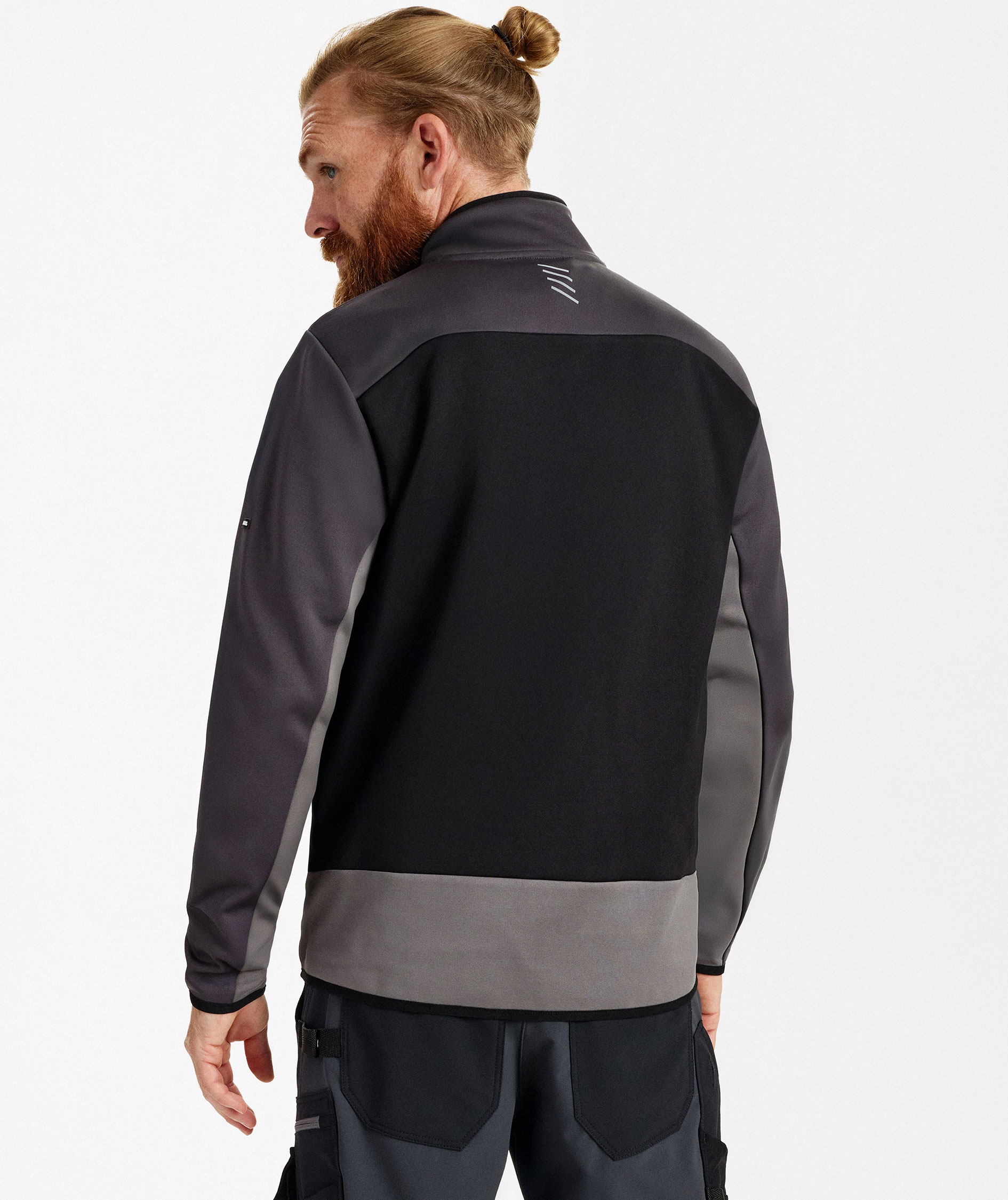 Engel Entire midlayer cardigan, Black/Anthracite Grey, large image number 4