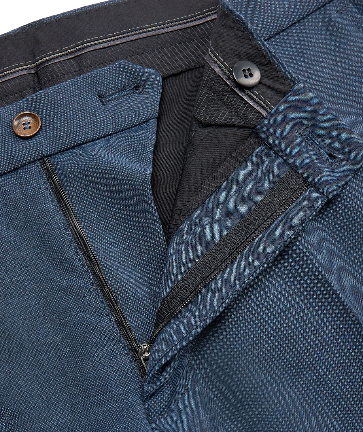 Sunwill Weft Stretch Fitted ull byxa, Mellanbl&aring;, large image number 4