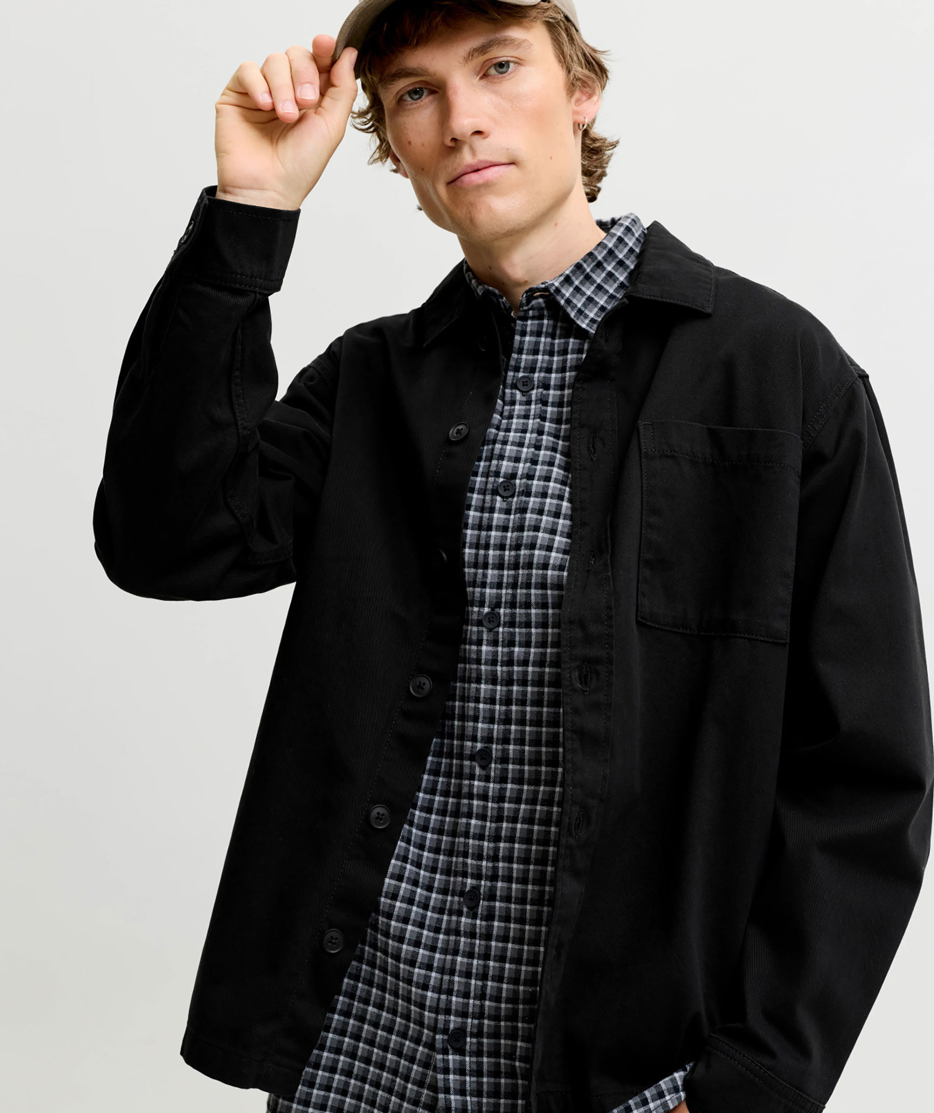 Jack & Jones JJEARCHIVE TWILL overshirt, Black, large image number 5