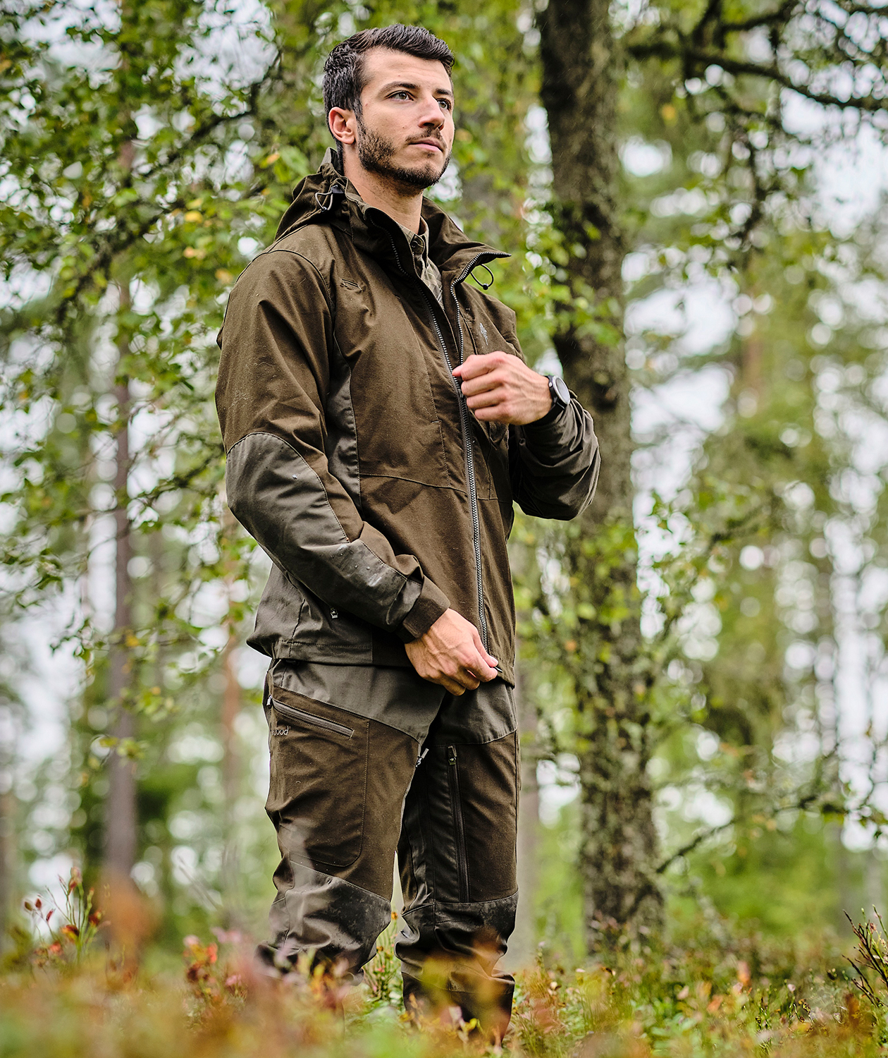 Pinewood Furudal Tracking jakke, Mossgreen/ Dark Mossgreen, large image number 8