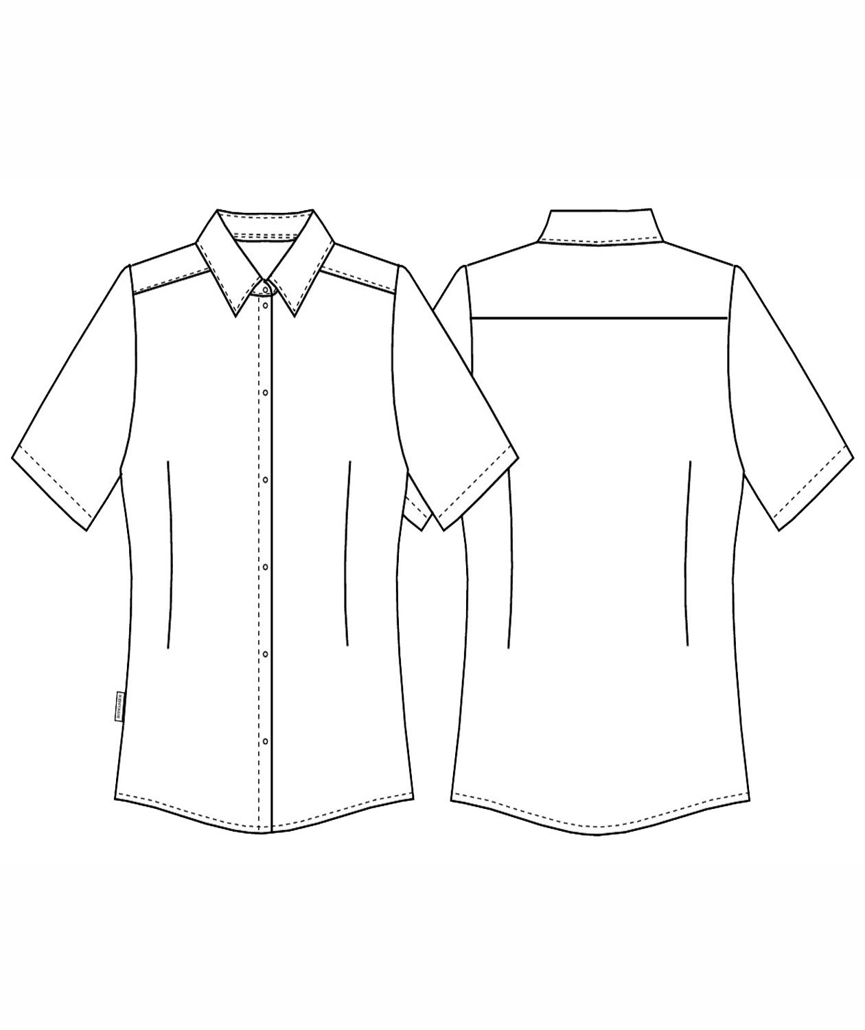 Kentaur modern fit kort&aelig;rmet dameskjorte, Sort, large image number 1