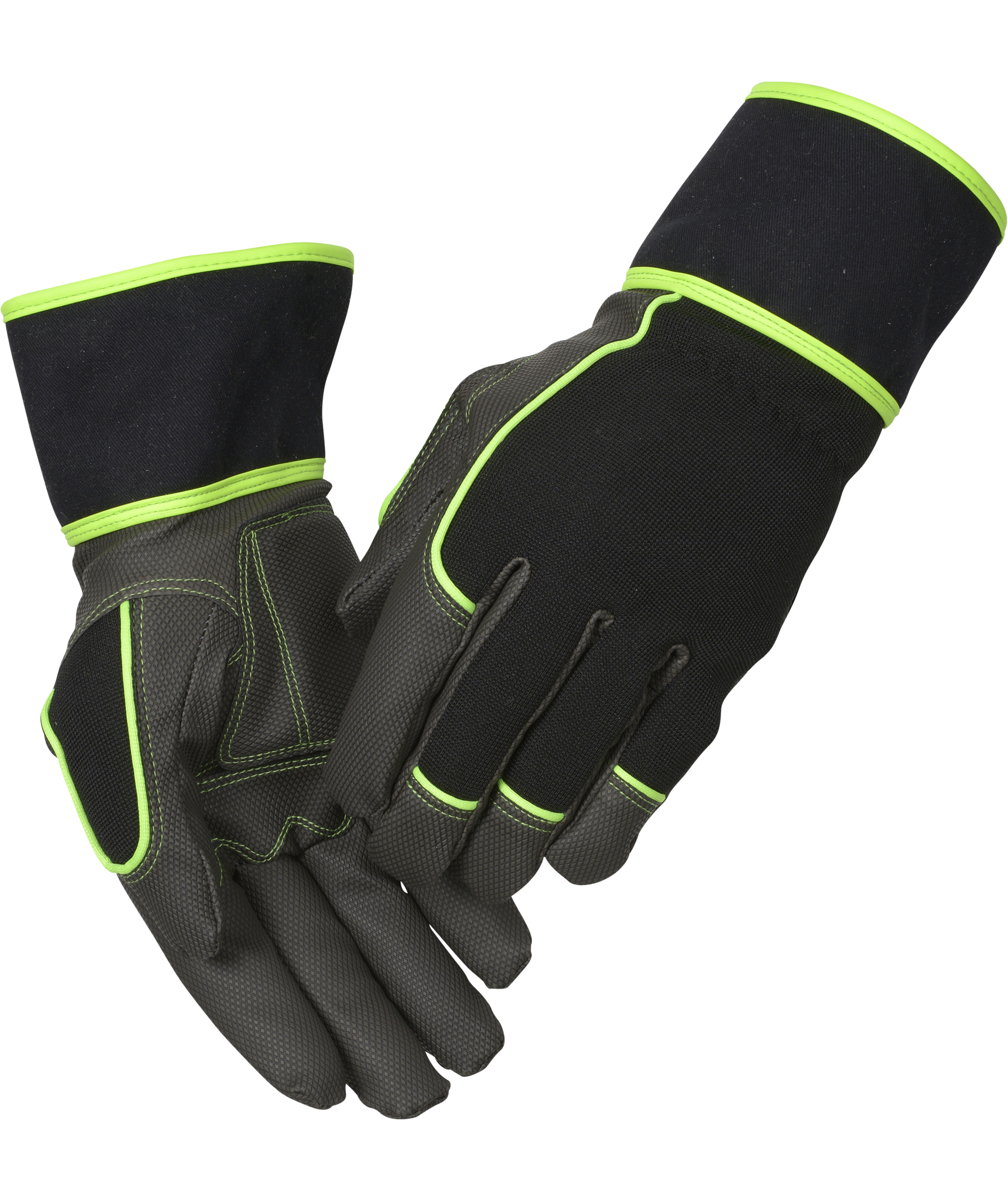Thor 5078 winter PU work gloves, Grey/black/green