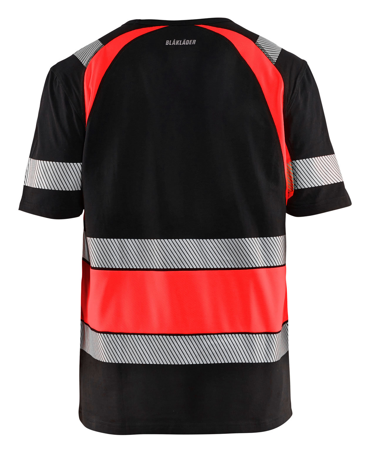 Bl&aring;kl&auml;der T-skjorte, Svart/Hi-Vis R&oslash;d, large image number 2