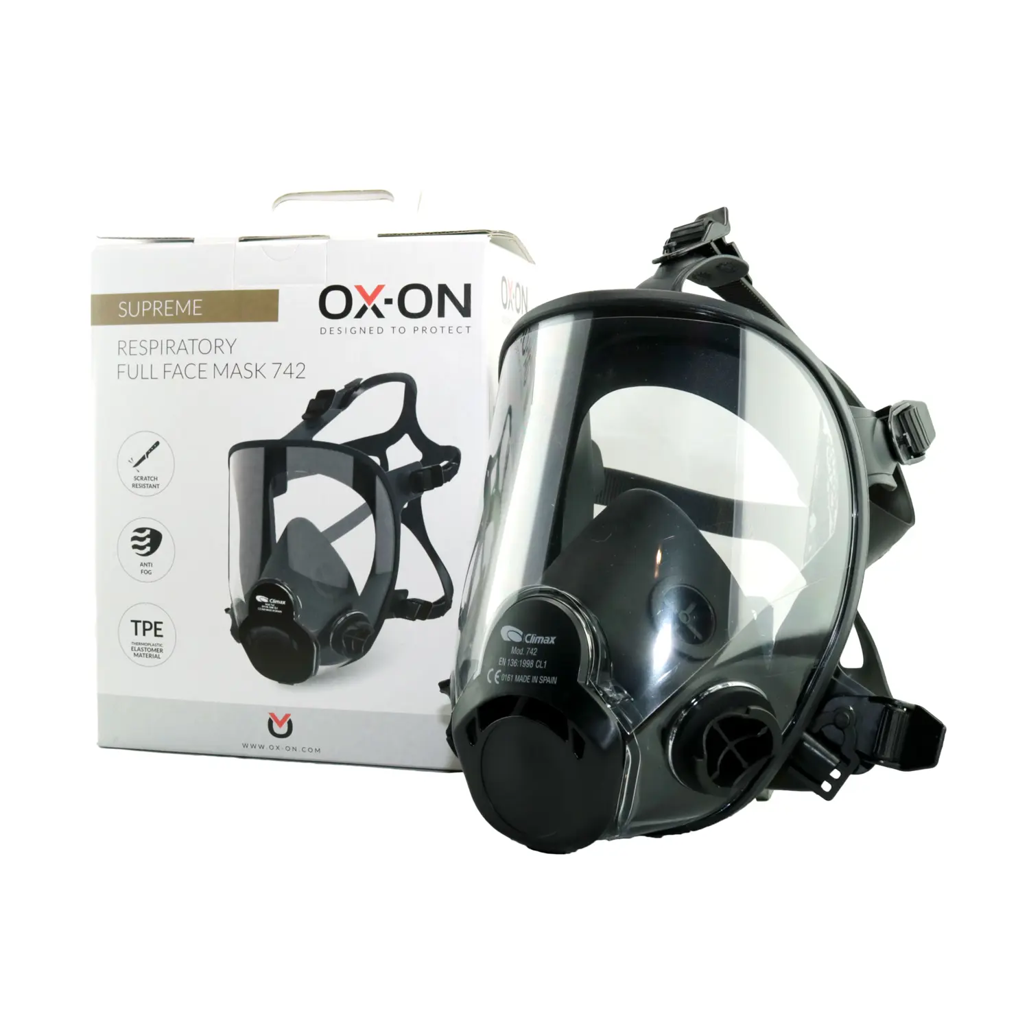 OX ON Respiratory Hel maske 742 Supreme Sort ox-on-respiratory-hel-maske-742-supreme-sort