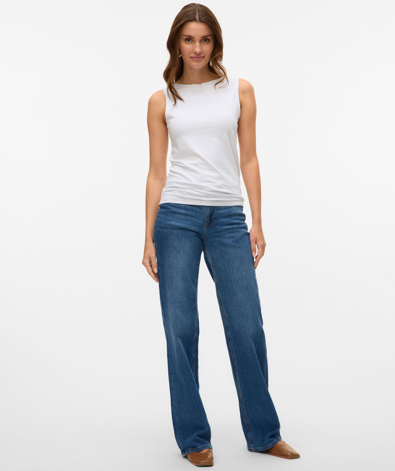 Vero Moda VMPANDA MODAL women's top, Bright White, large image number 4