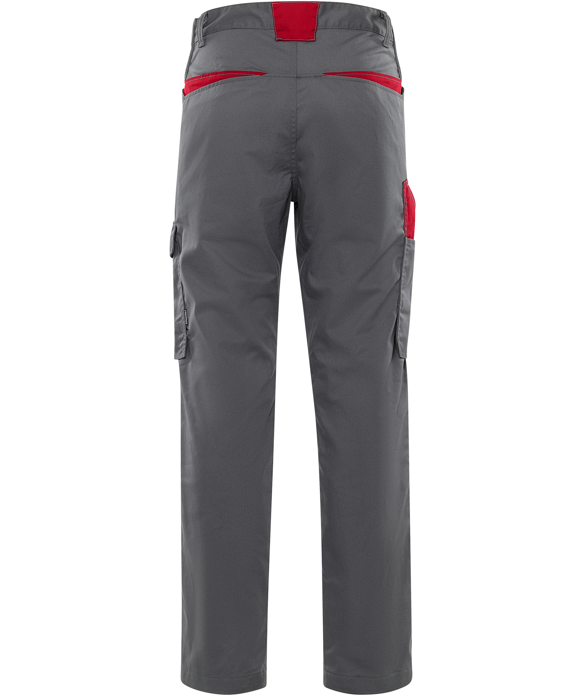 Fristads servicebukse 2930 GWM, Gr&aring;/R&oslash;d, large image number 3