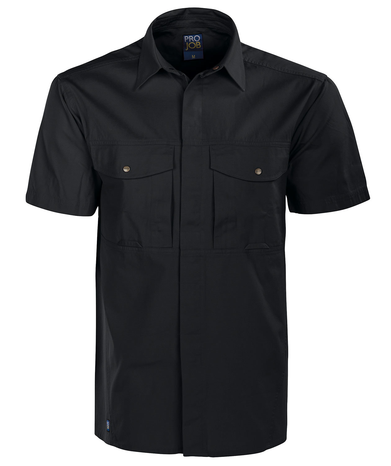 ProJob kurz&auml;rmlige Arbeitshemd 5205, Schwarz
