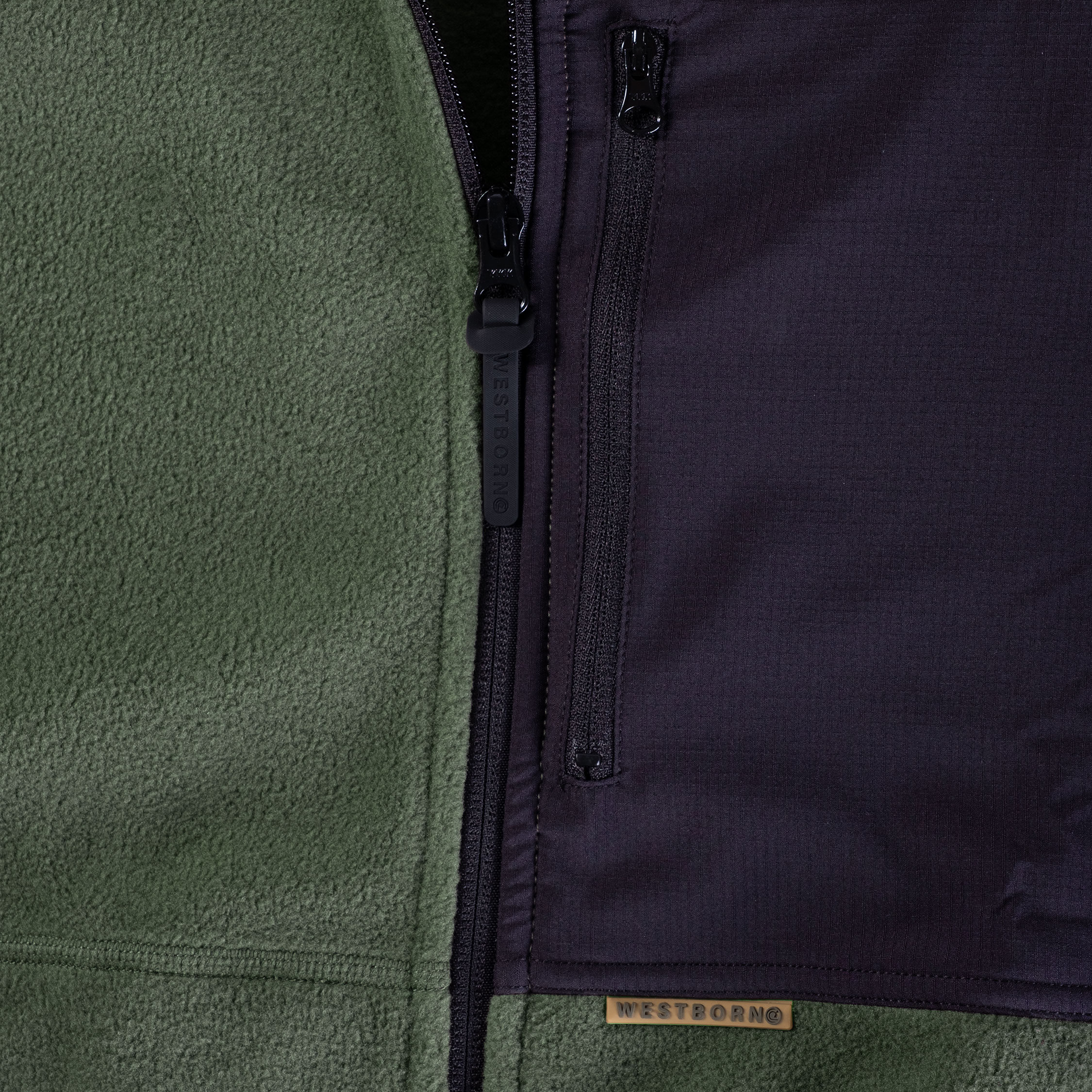 Westborn microfleece jakke, Dusty Olive, large image number 5