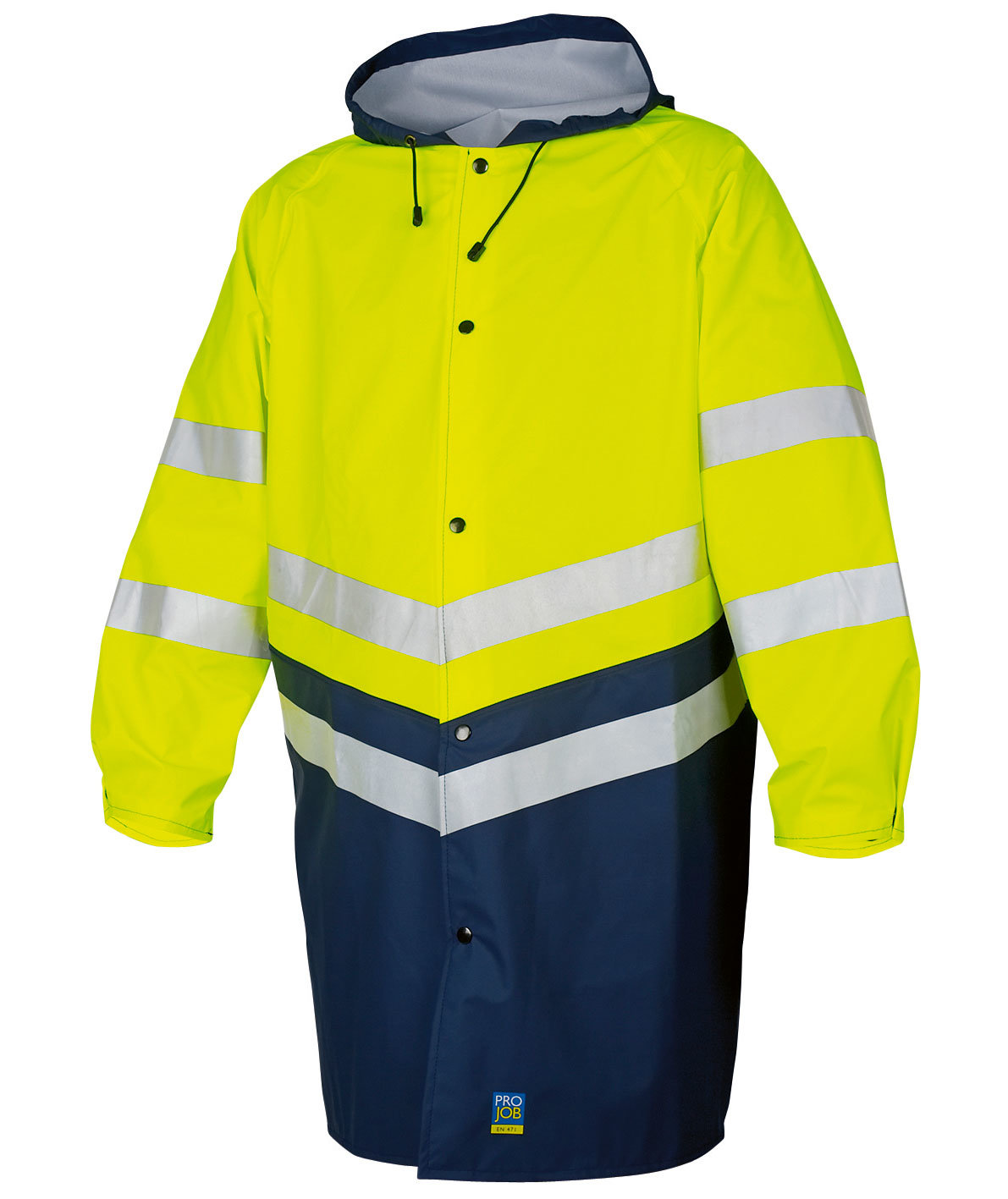 ProJob regnrock 6403, Varsel gul/marinbl&aring;