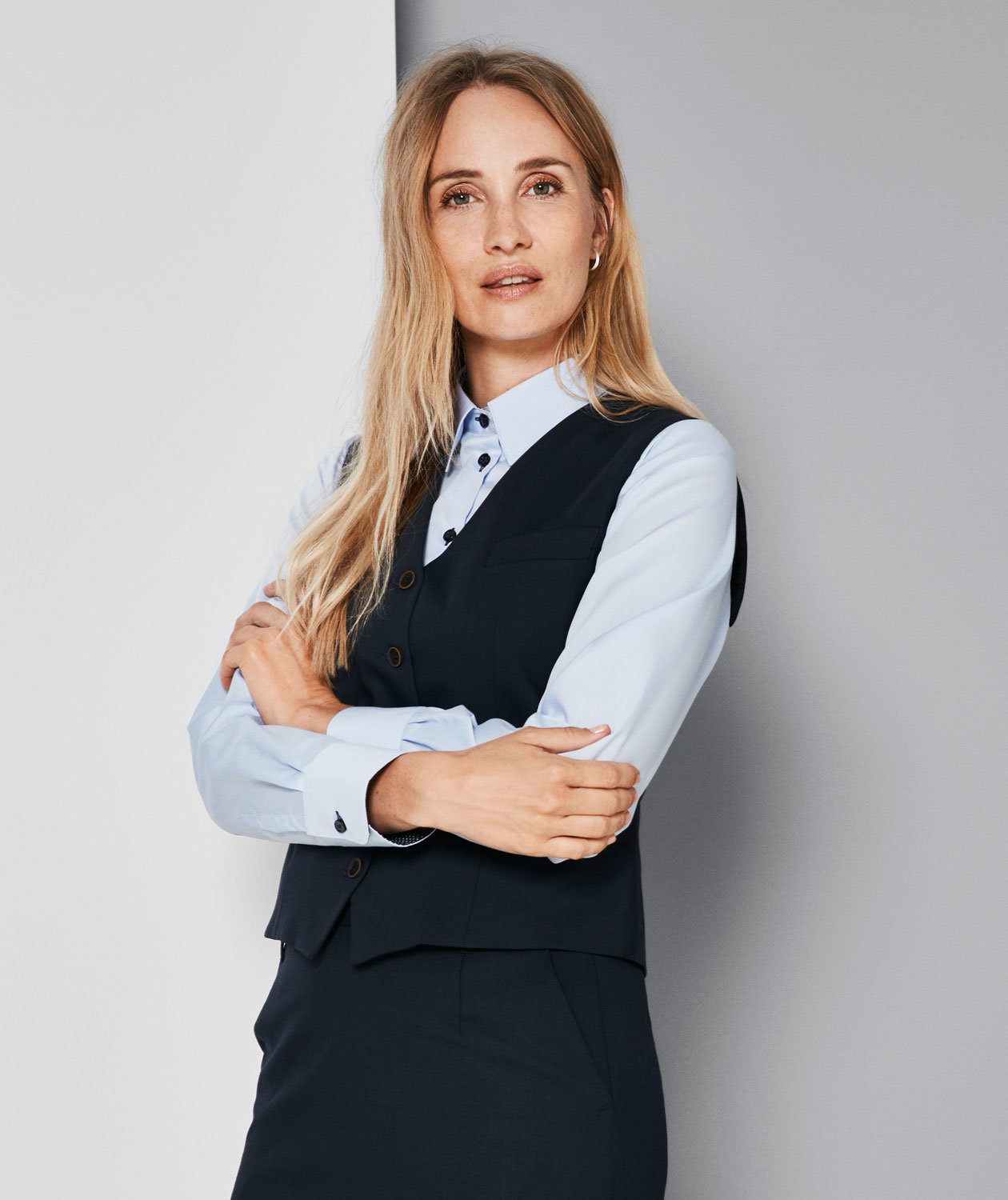 Sunwill Traveller Bistretch Regular fit v&auml;st dam, Blue