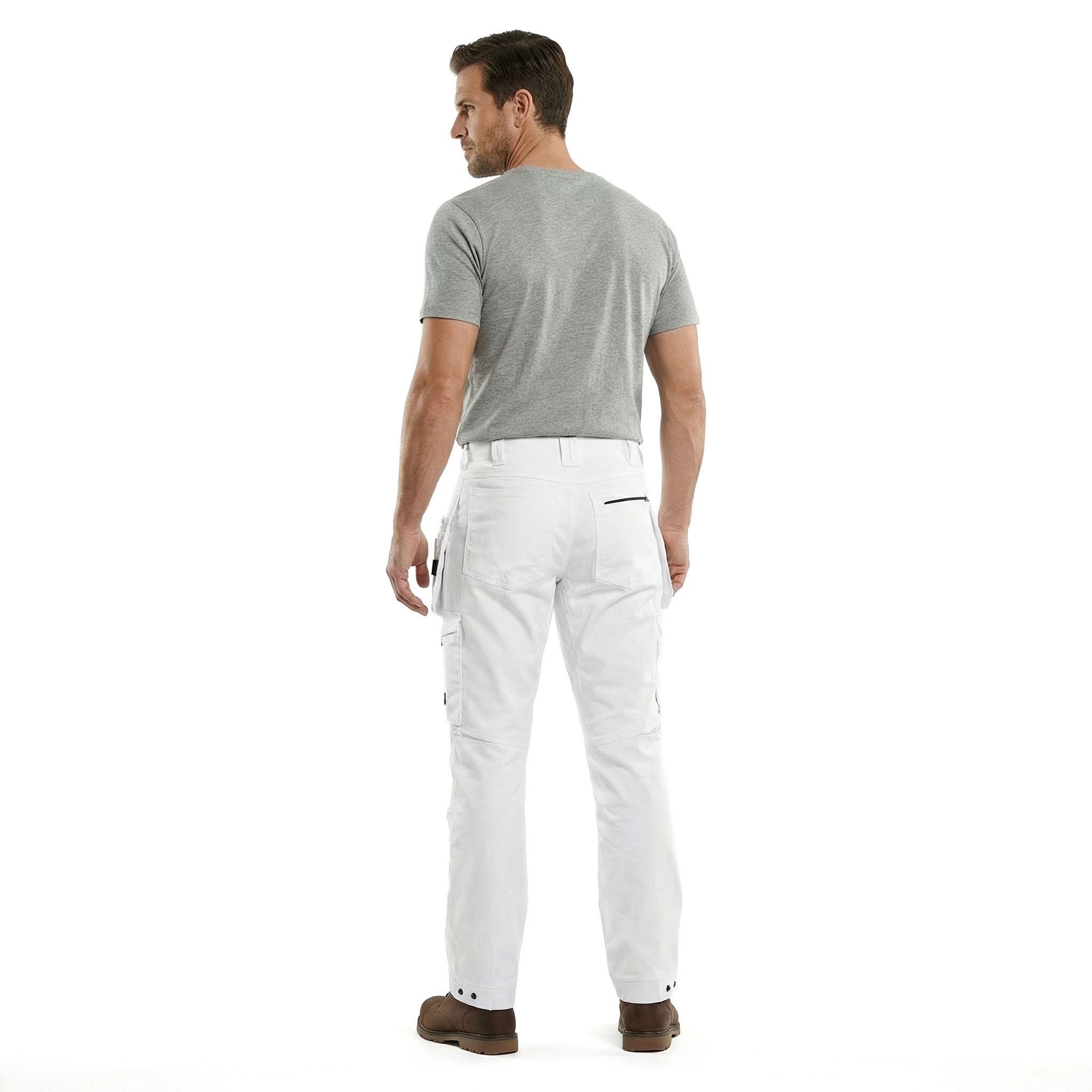 Kansas Evolve craftsman trousers Full stretch, White, large image number 3
