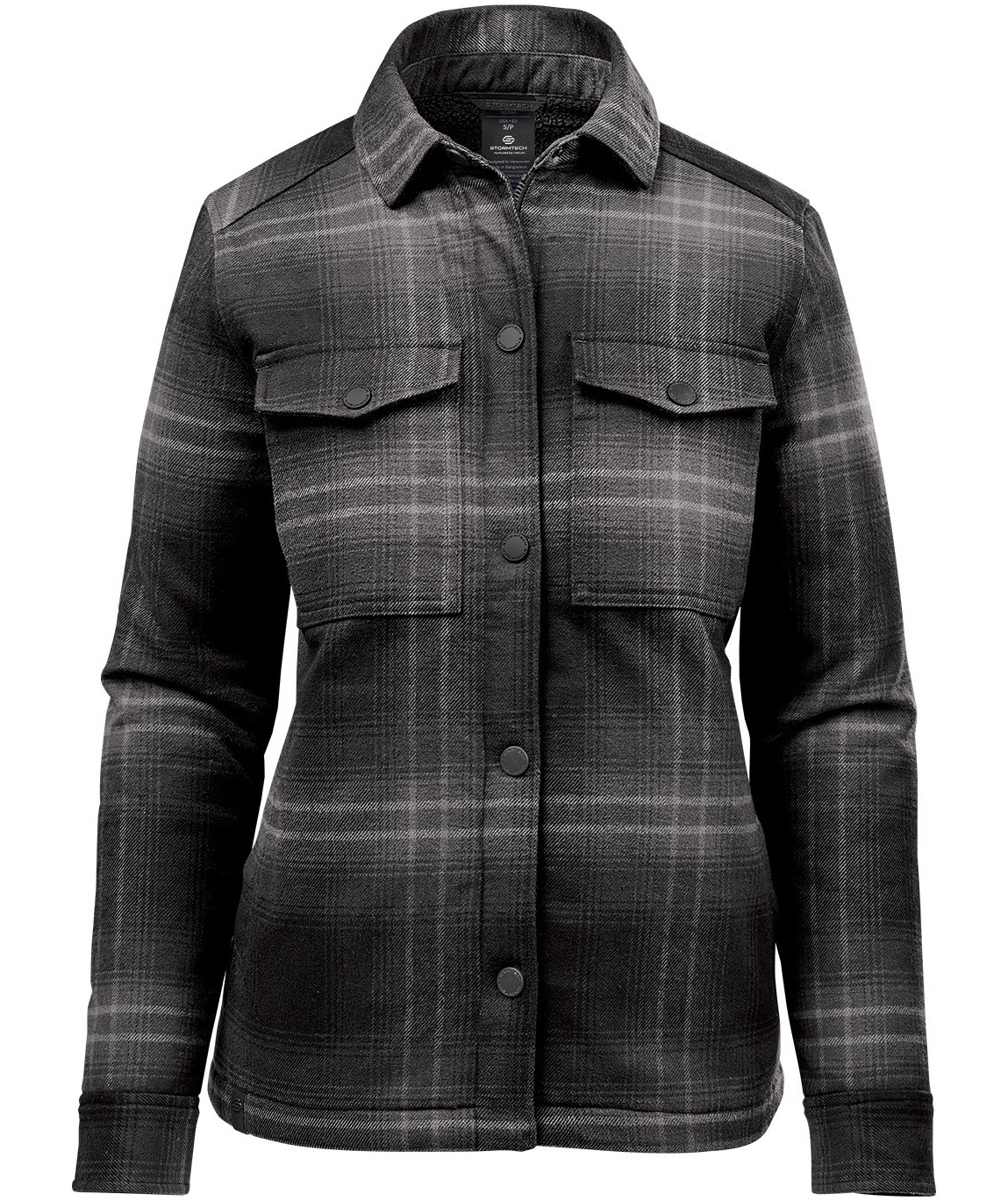 Stormtech Highland padded women's shirt jacket, Dark Grey Windows, large image number 5