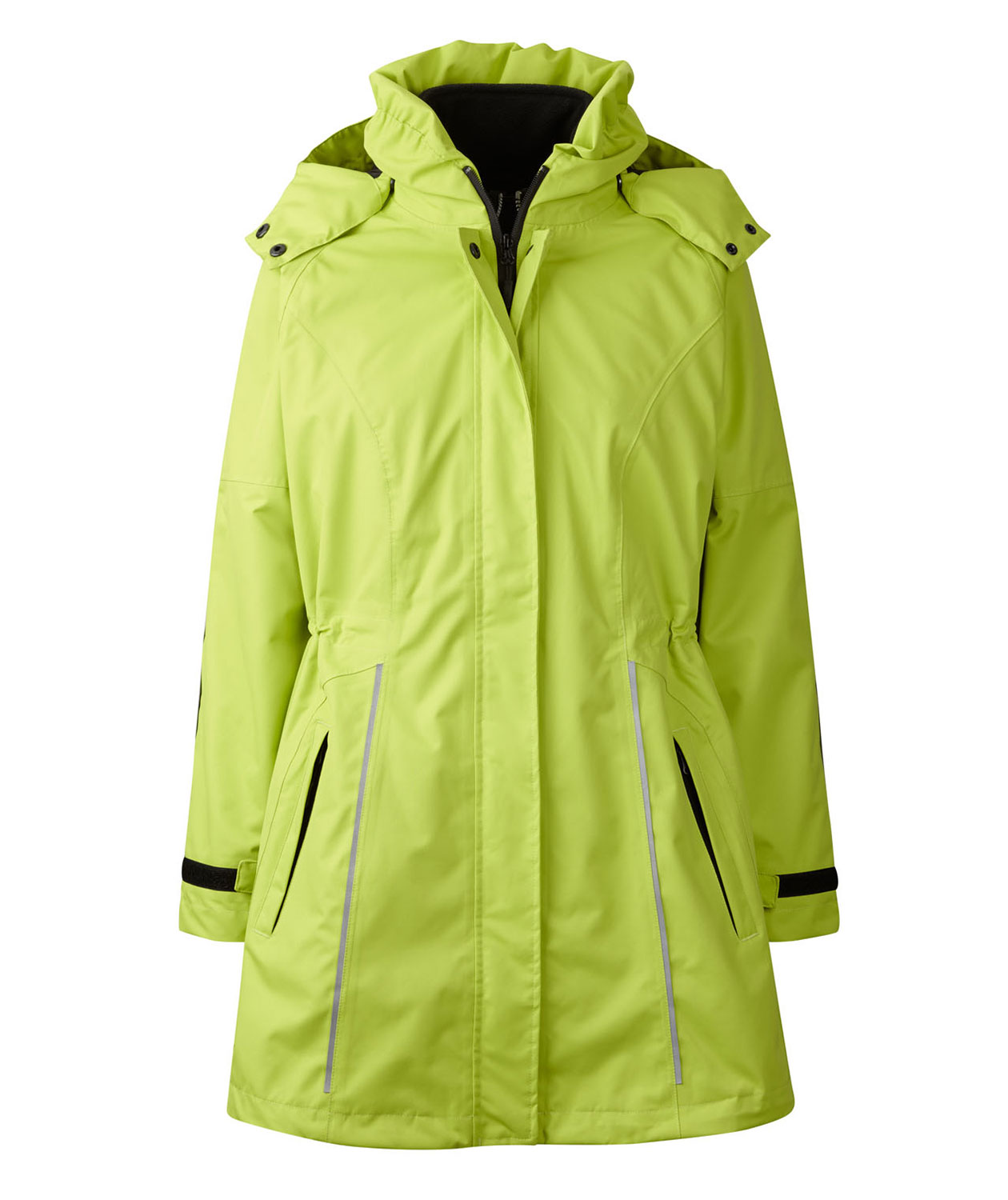 Xplor Care zip-in dame skaljakke med avtagbar hette, Lime