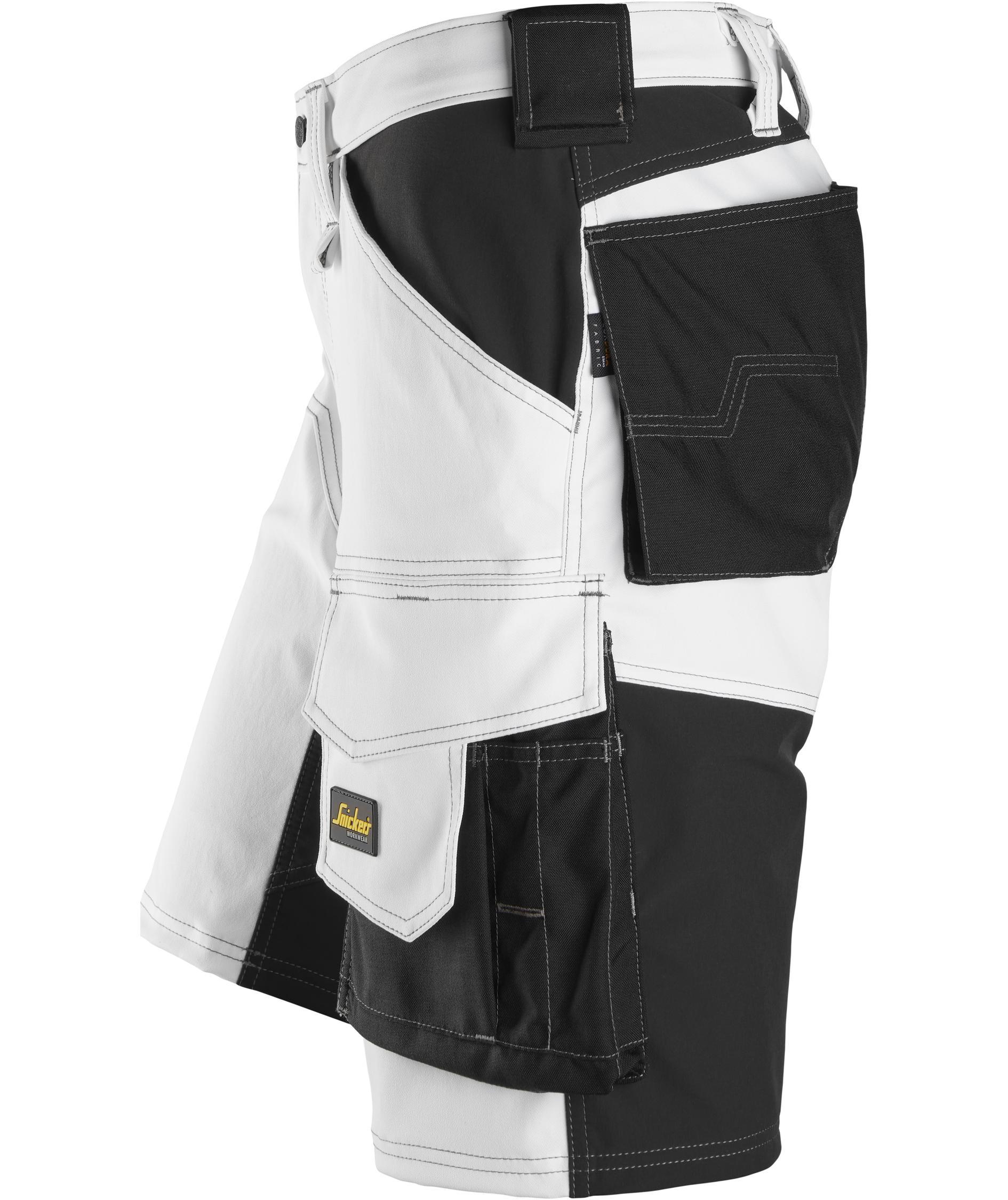 Snickers AllroundWork arbeidsshorts 6153, White/black, large image number 3