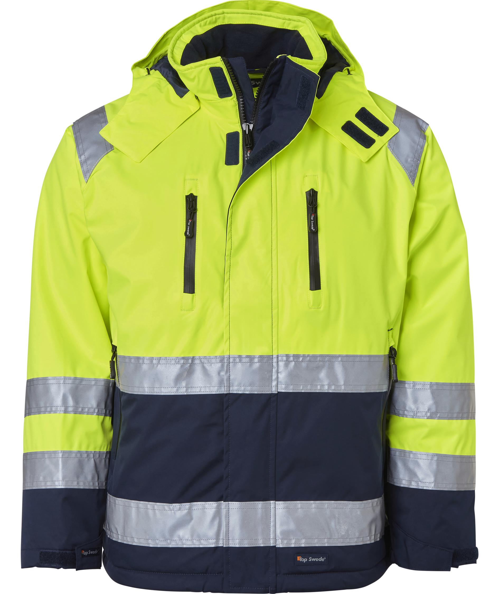 Top Swede vinterjakke 122, Hi-Vis Gul/Navy