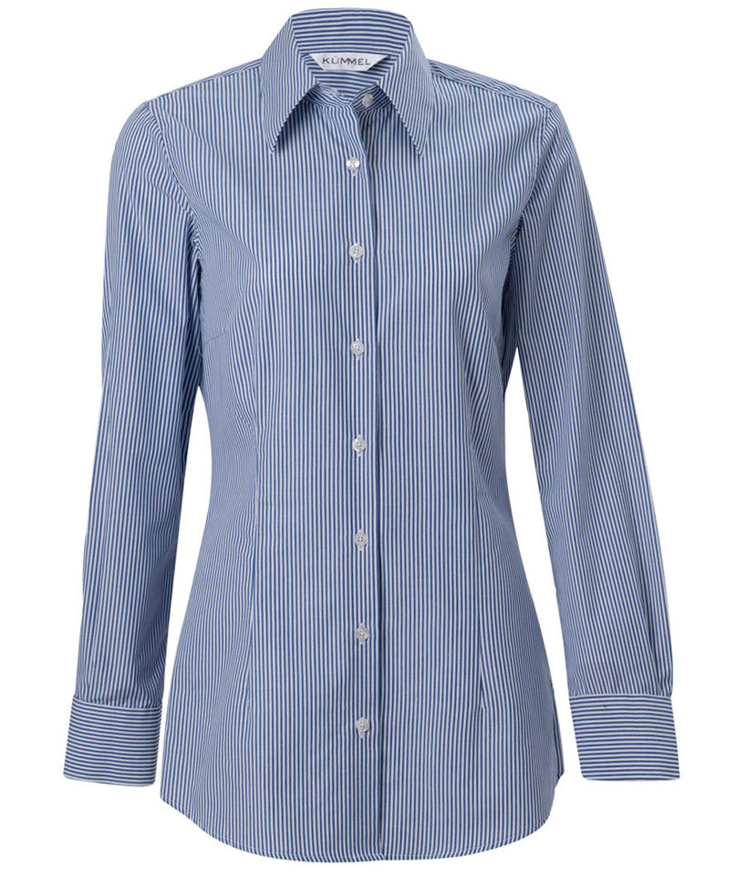 K&uuml;mmel Sophia Classic fit Poplin skjorta dam, Ljusbl&aring;/Vit