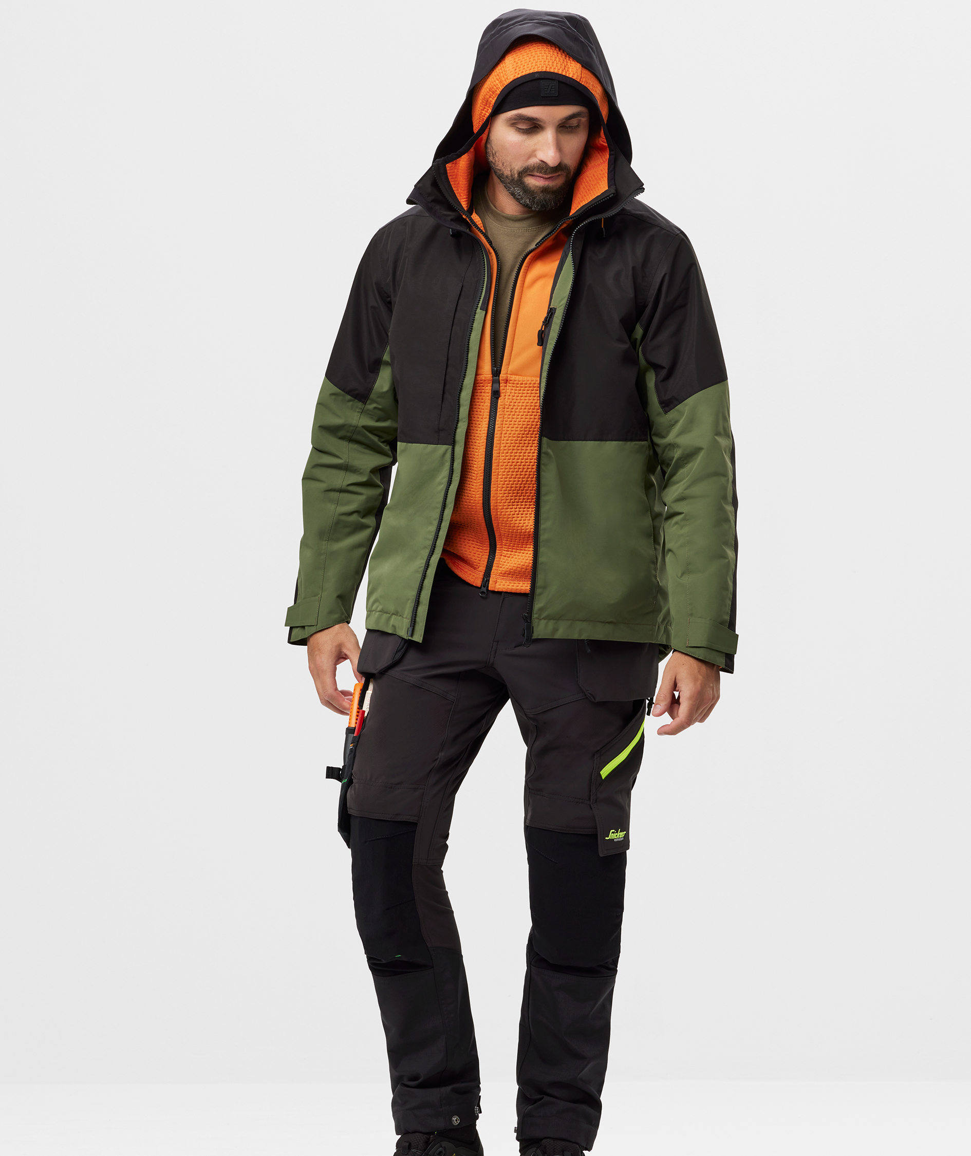 Snickers AllroundWork skaljacka 1304, Khaki Green/Black