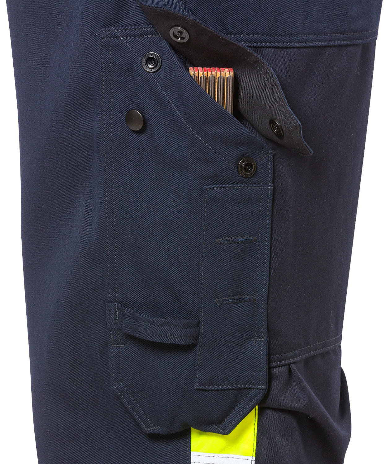 Fristads Flamestat arbeidsbukse, Marine/Hi-Vis gul, large image number 2