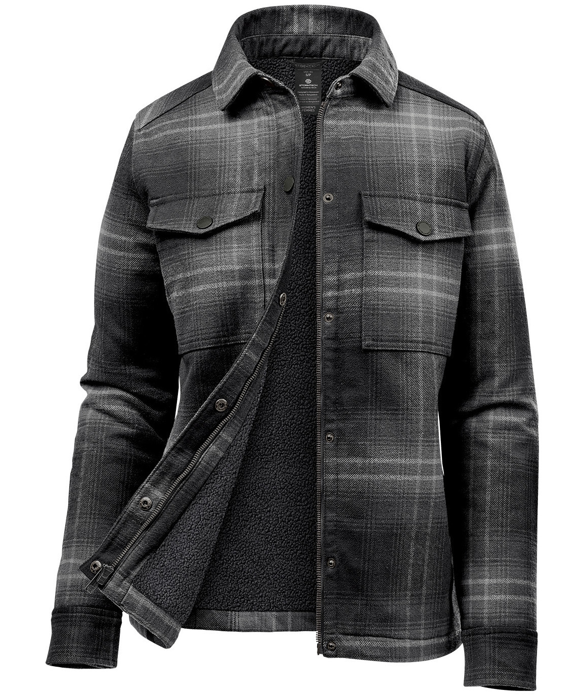 Stormtech Highland padded women's shirt jacket, Dark Grey Windows, large image number 4